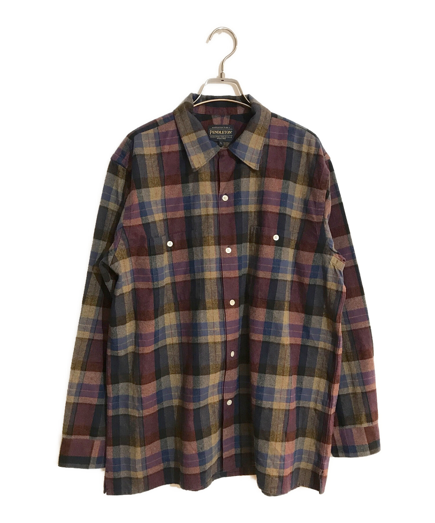 中古・古着通販】PENDLETON (ペンドルトン) チェックシャツ ネイビー