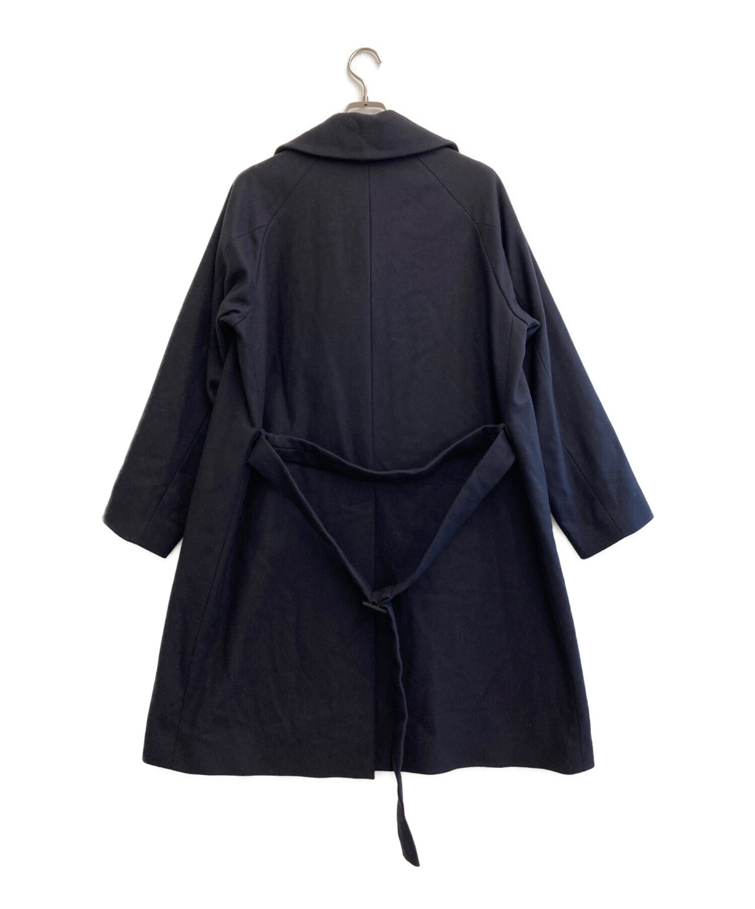 【極美品】国内正規品　HEVO  ウールコート　イタリア製　ネイビー　48サイズ