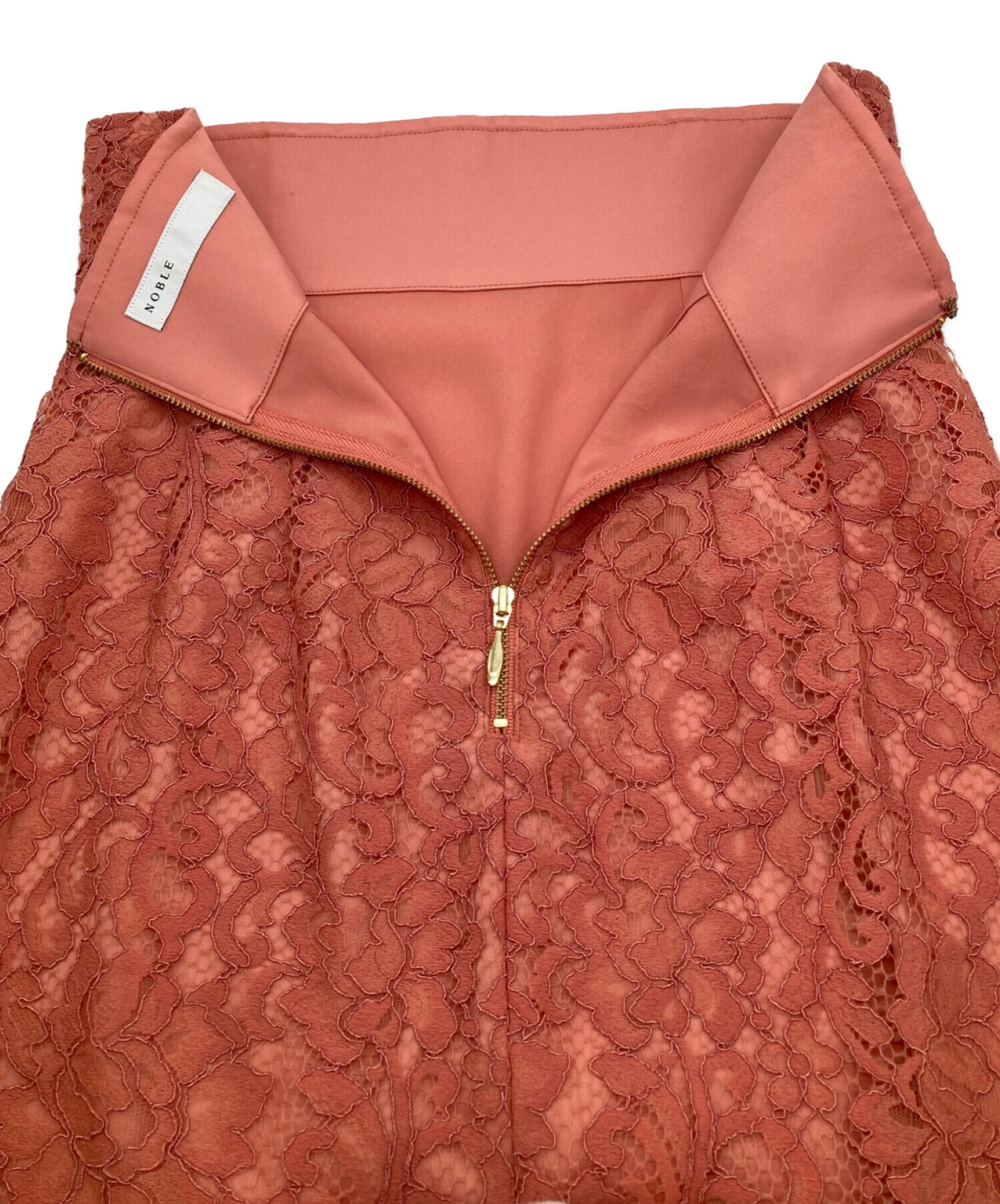 Noble (ノーブル) リバーレースIラインスカート ピンク サイズ:34