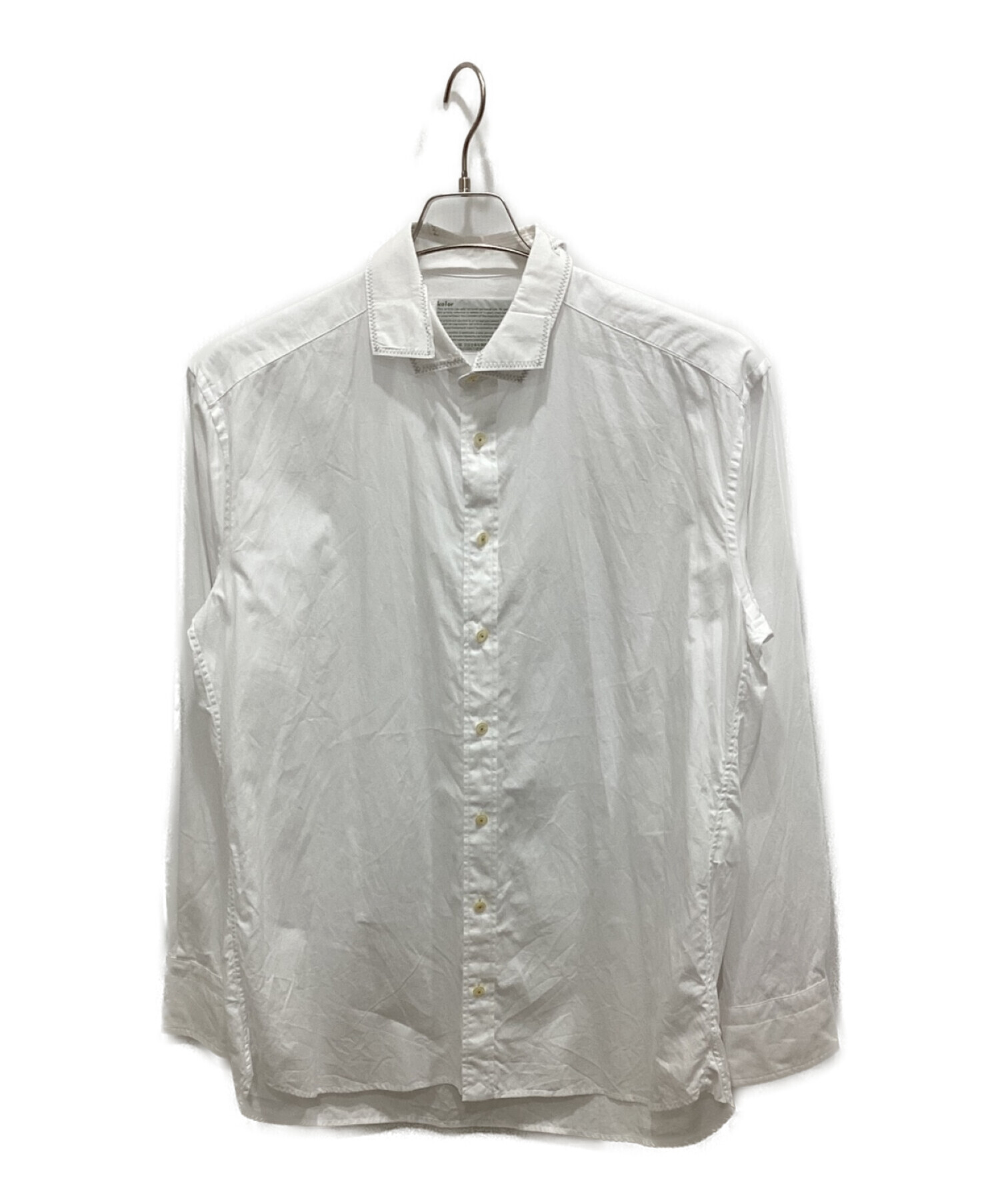 中古・古着通販】KOLOR (カラー) ツギハギシャツ ホワイト サイズ:2