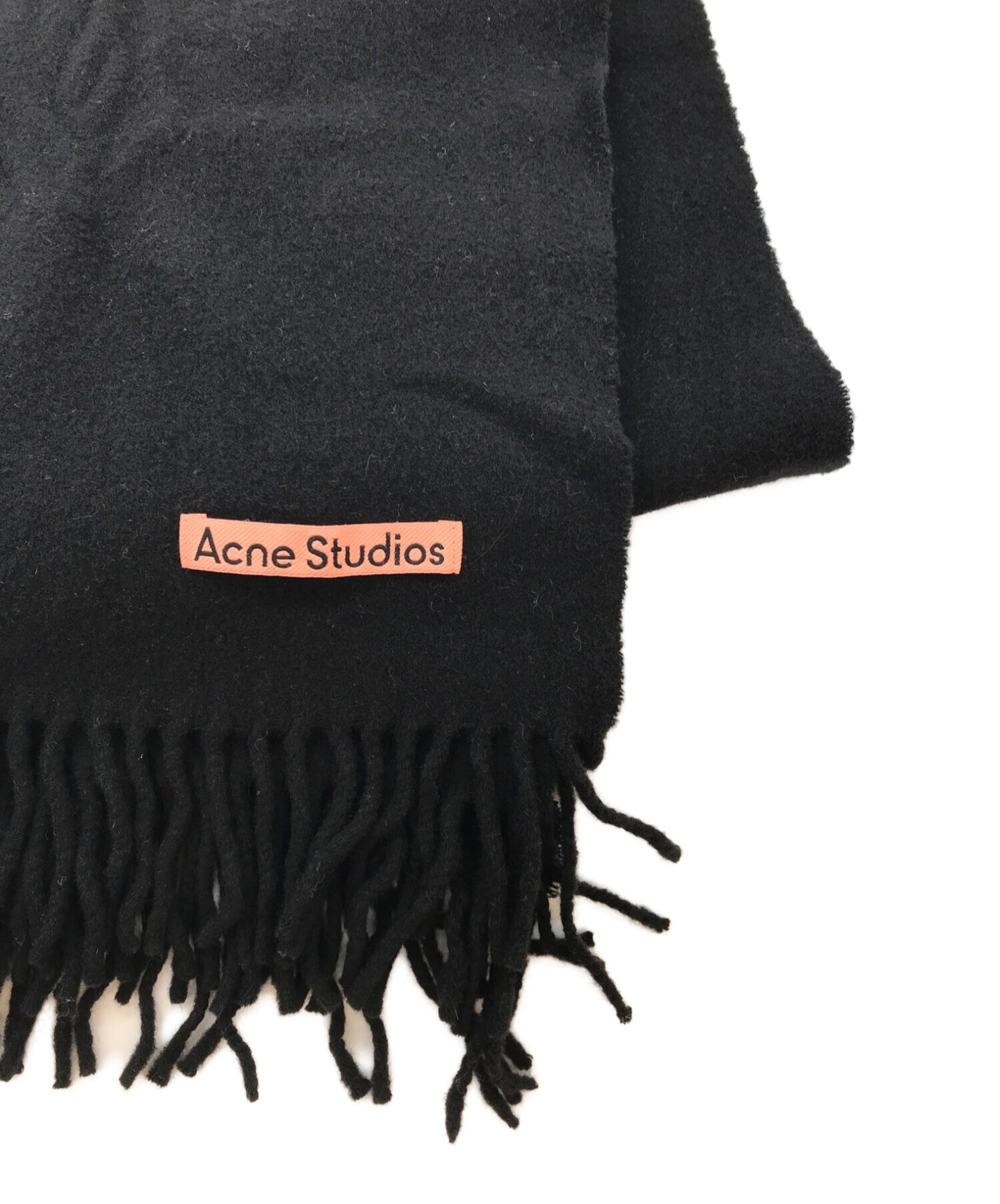 ACNE STUDIOS (アクネストゥディオス) ウールマフラー ブラック サイズ:200×70cm