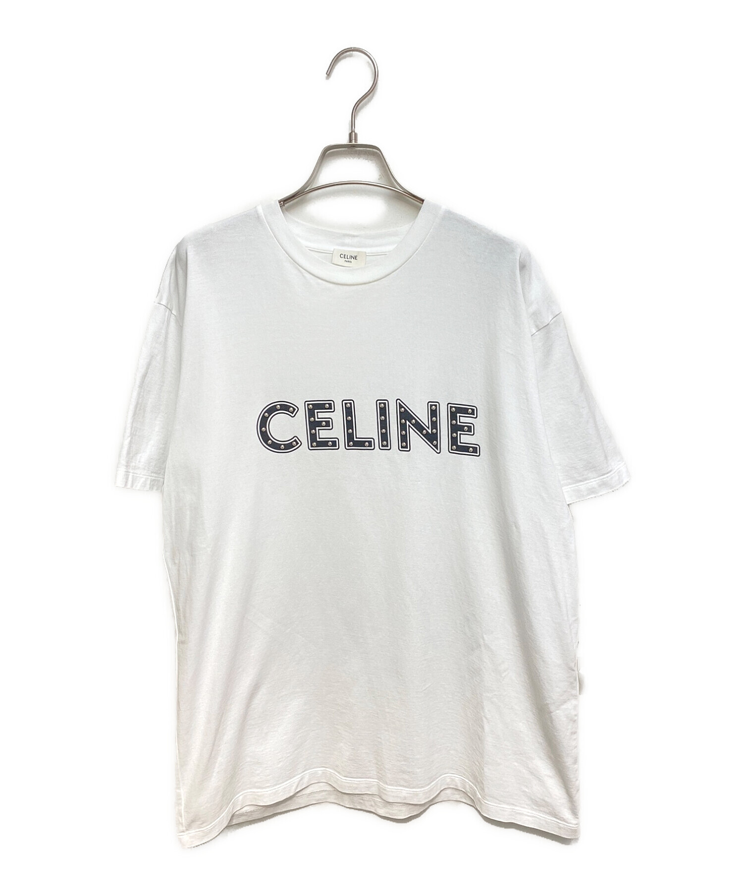 中古・古着通販】CELINE (セリーヌ) 21SS スタッズ付きルーズTシャツ ホワイト サイズ:S｜ブランド・古着通販  トレファク公式【TREFAC FASHION】スマホサイト