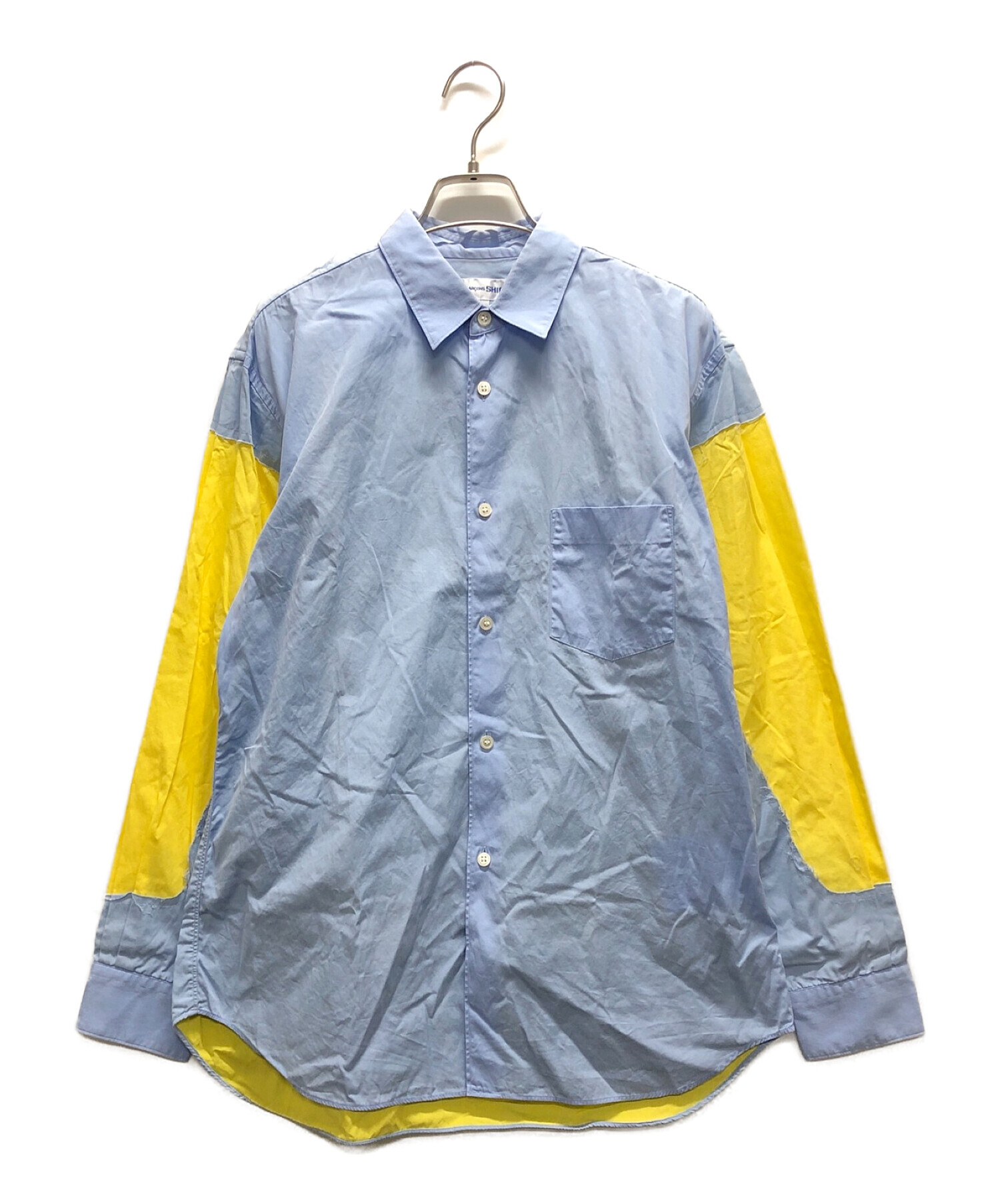 COMME des GARCONS SHIRT (コムデギャルソンシャツ) 切替シャツ スカイブルー サイズ:S