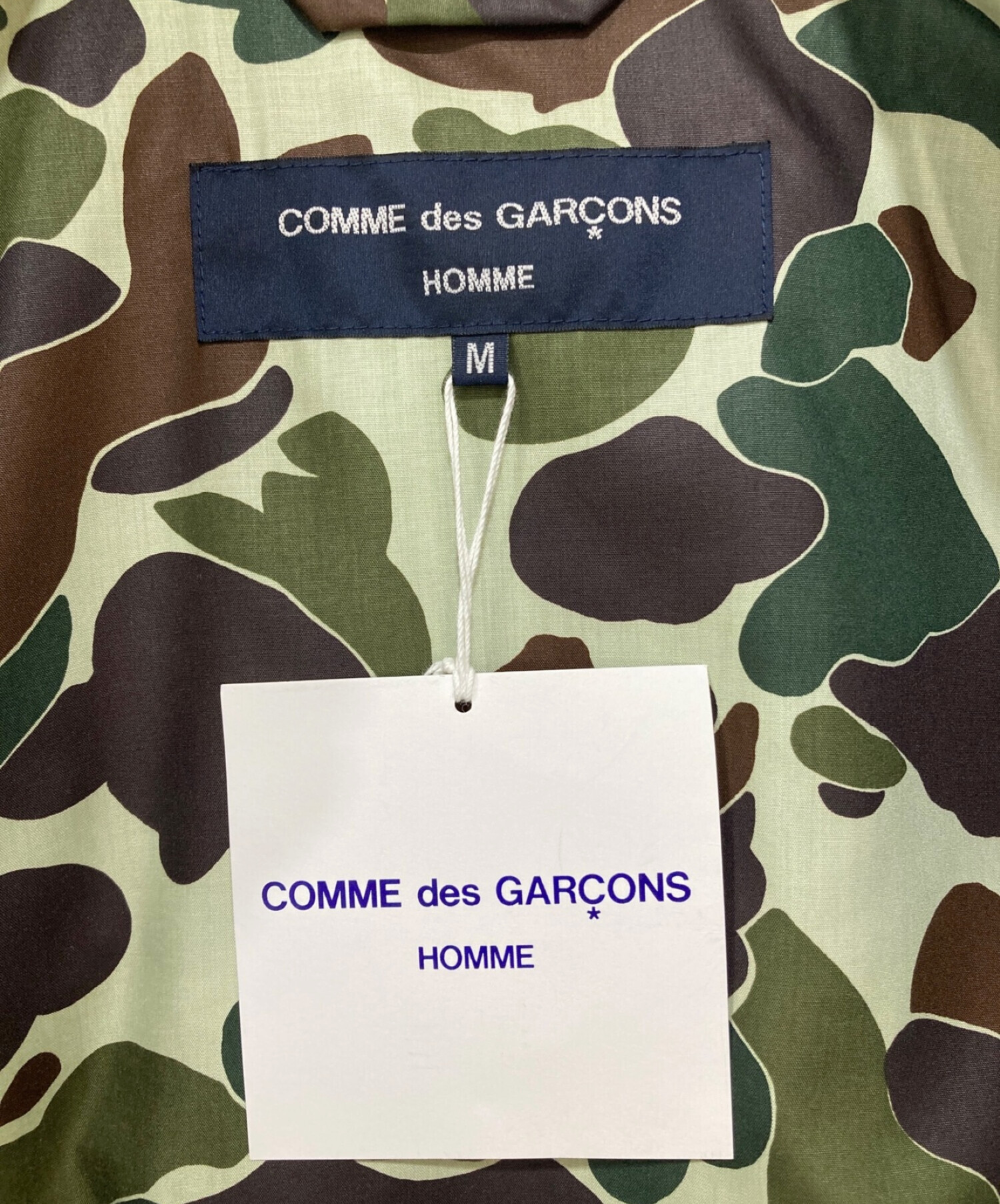 COMME des GARCONS HOMME (コムデギャルソン オム) 綿ナイロンギャバ ブルゾン ネイビー サイズ:M