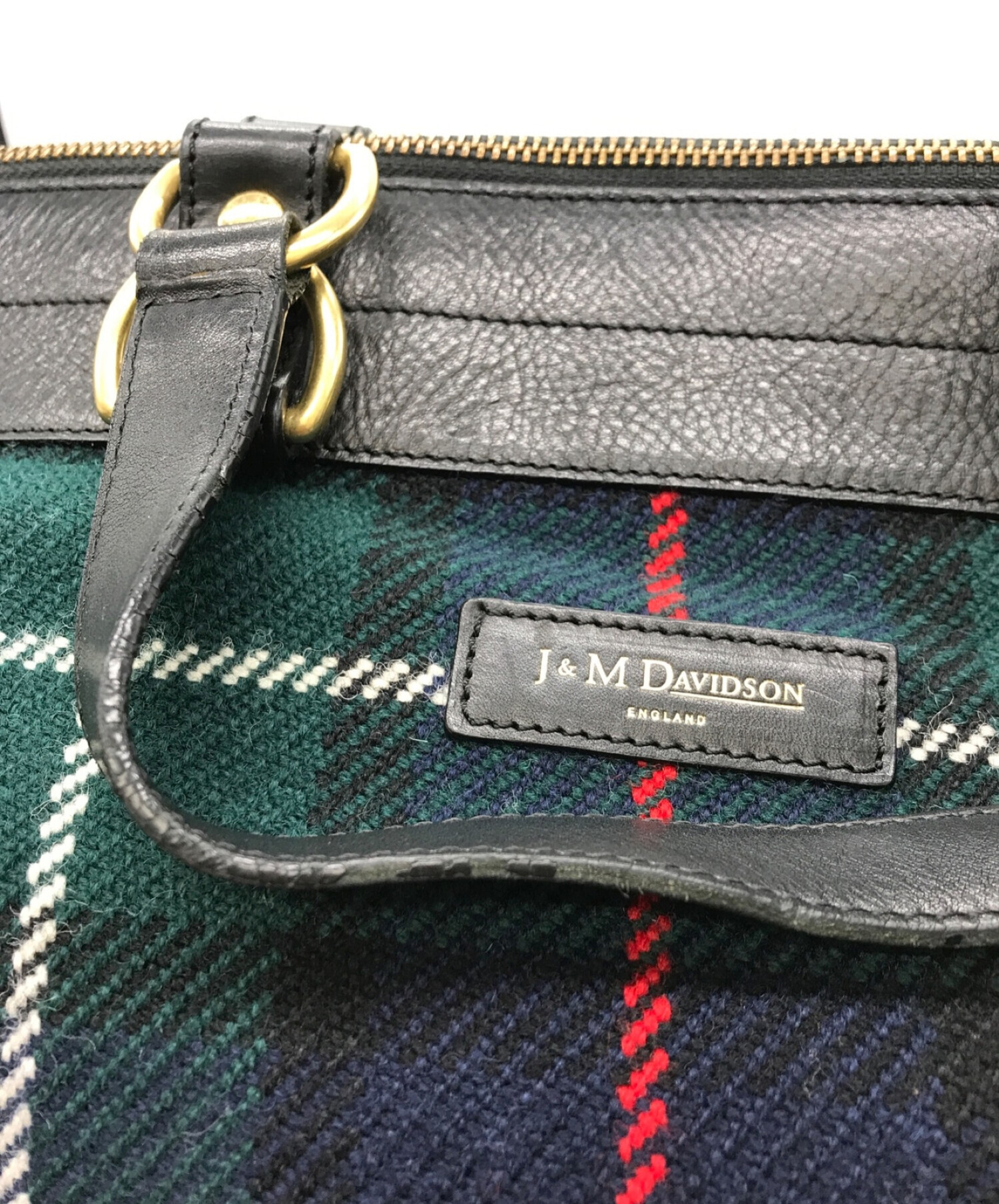 中古・古着通販】J&M DAVIDSON (ジェイ＆エム デヴィッドソン) タータンチェックハンドバッグ グリーン｜ブランド・古着通販  トレファク公式【TREFAC FASHION】スマホサイト