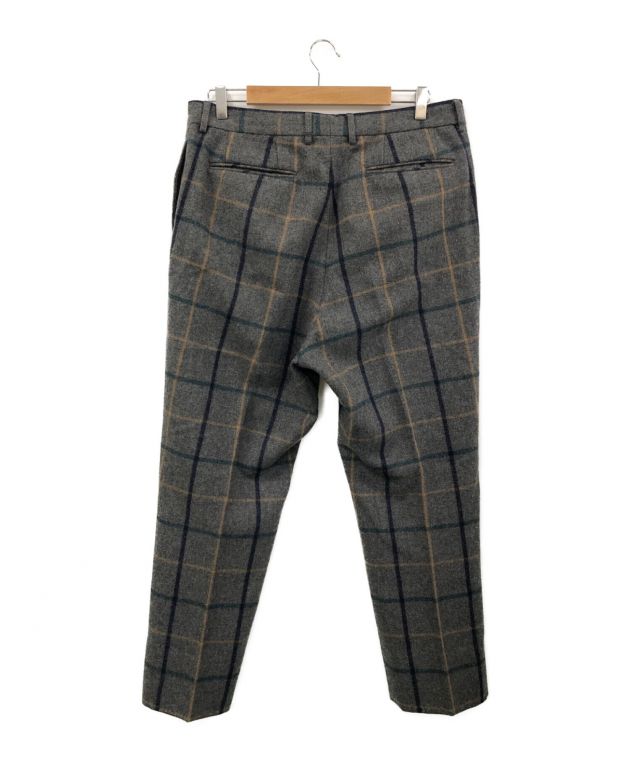 NEAT (ニート) TAPERED PANTS WOOL PLAID グレー サイズ:50