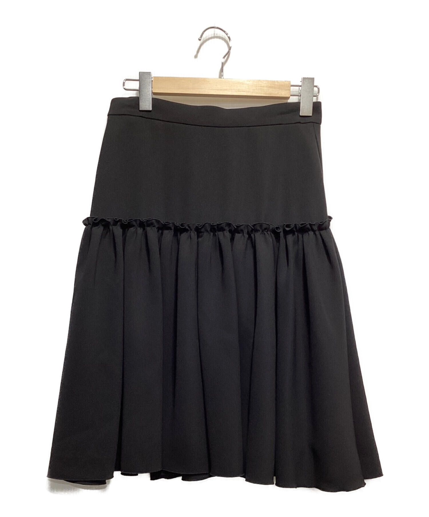 FOXEY NEWYORK (フォクシーニューヨーク) リボンラップスカート ブラック サイズ:40