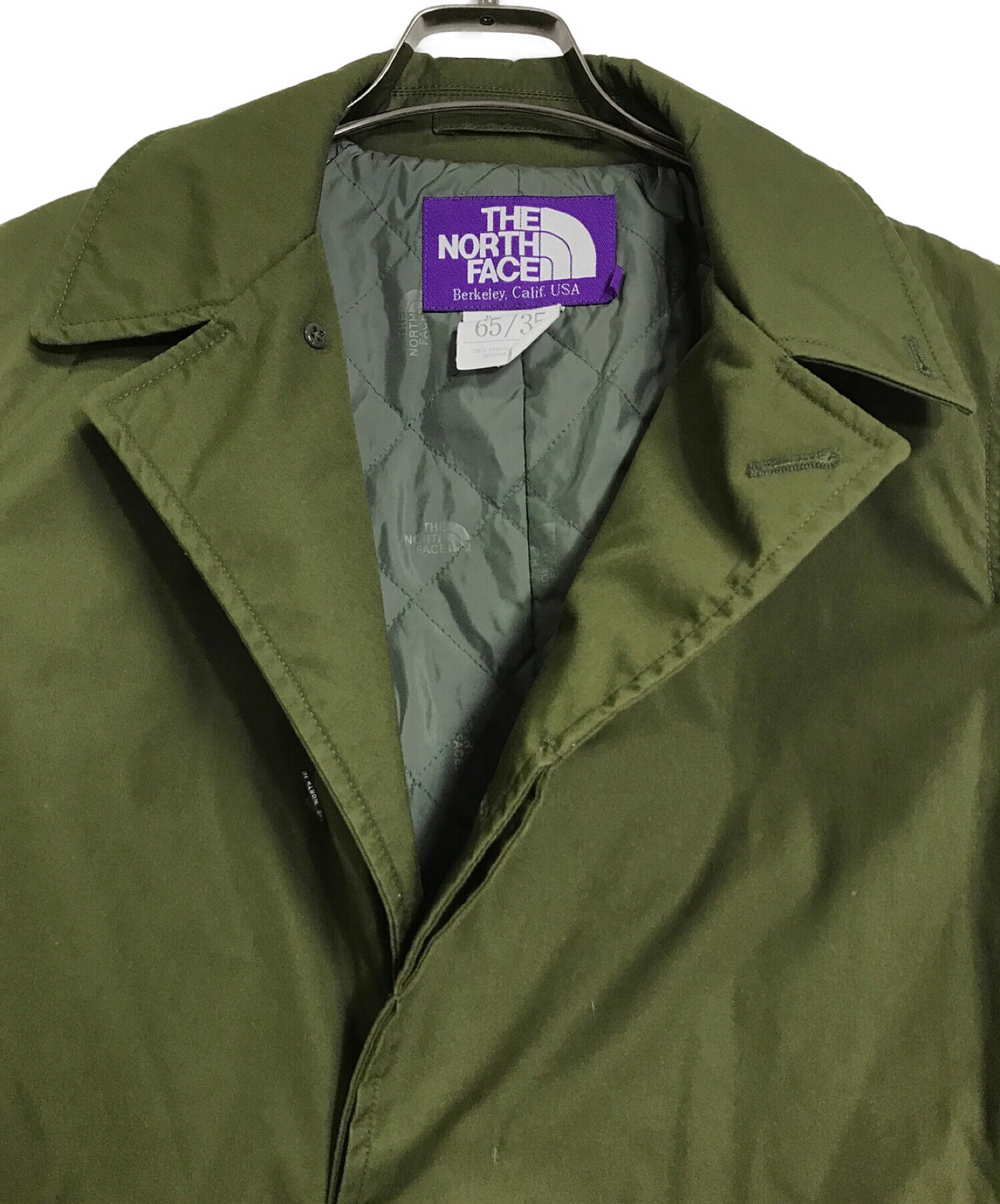 THE NORTHFACE PURPLELABEL (ザ・ノースフェイス パープルレーベル) 65/35クロスステンカラーコート カーキ サイズ:M