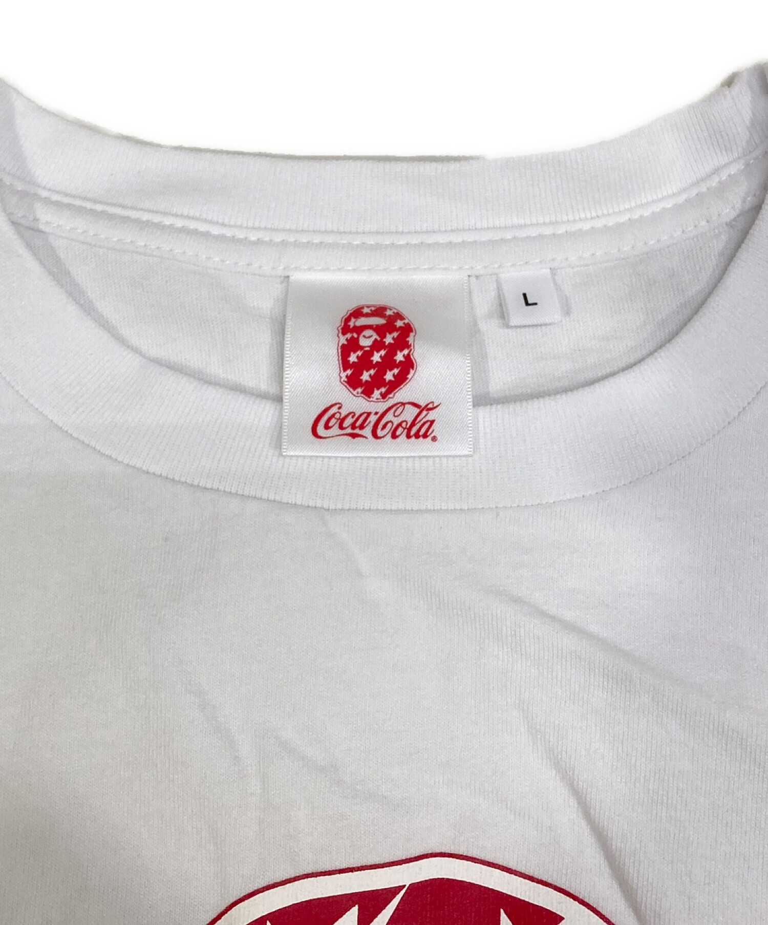 中古・古着通販】A BATHING APE (アベイシングエイプ) Coca Cola (コカコーラ) プリントTシャツ ホワイト サイズ:L｜ブランド・古着通販  トレファク公式【TREFAC FASHION】スマホサイト