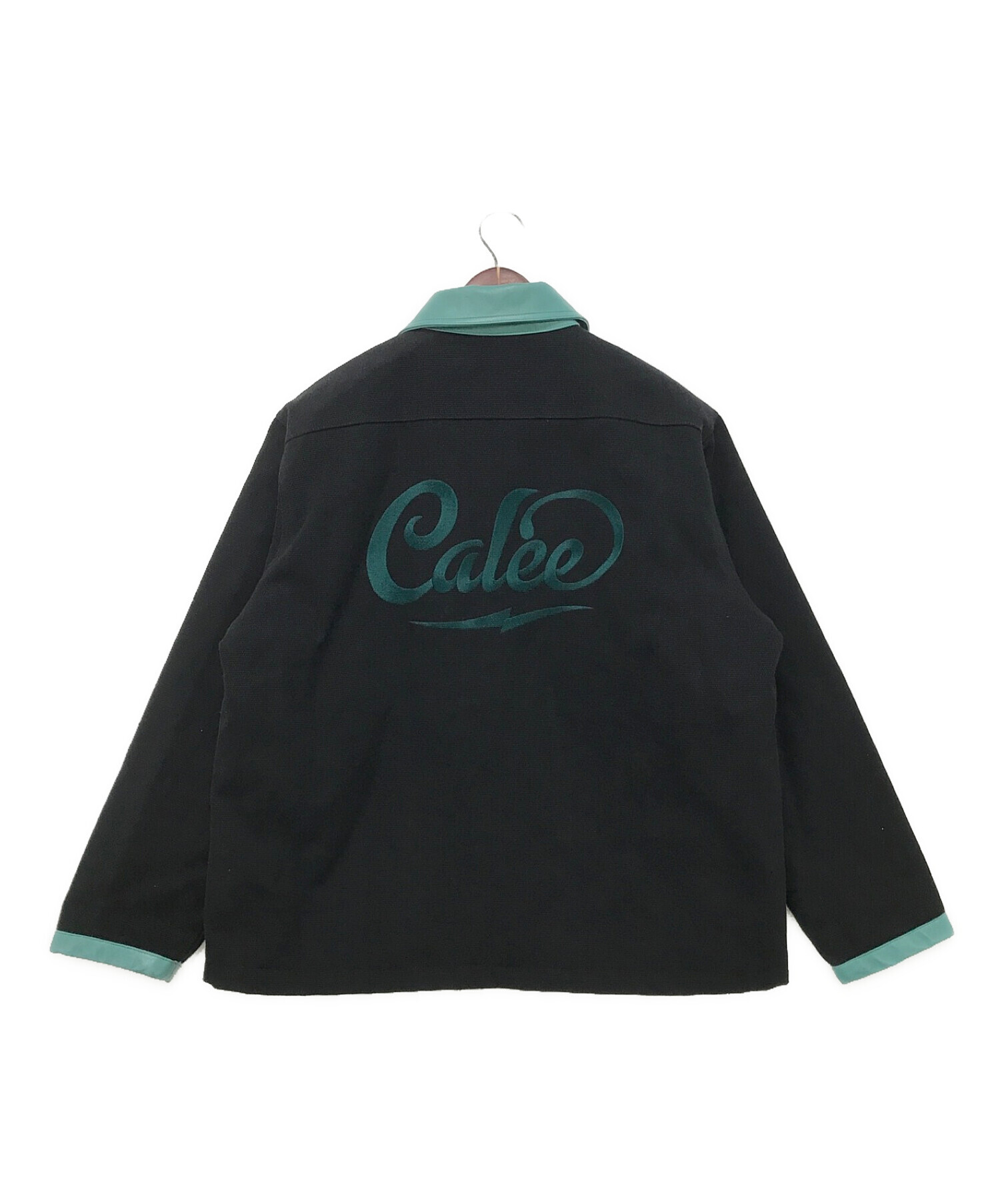 CALEE (キャリー) LOGO EMBROIDERY SPORTS TYPE JACKET ブラック サイズ:X-LARGE