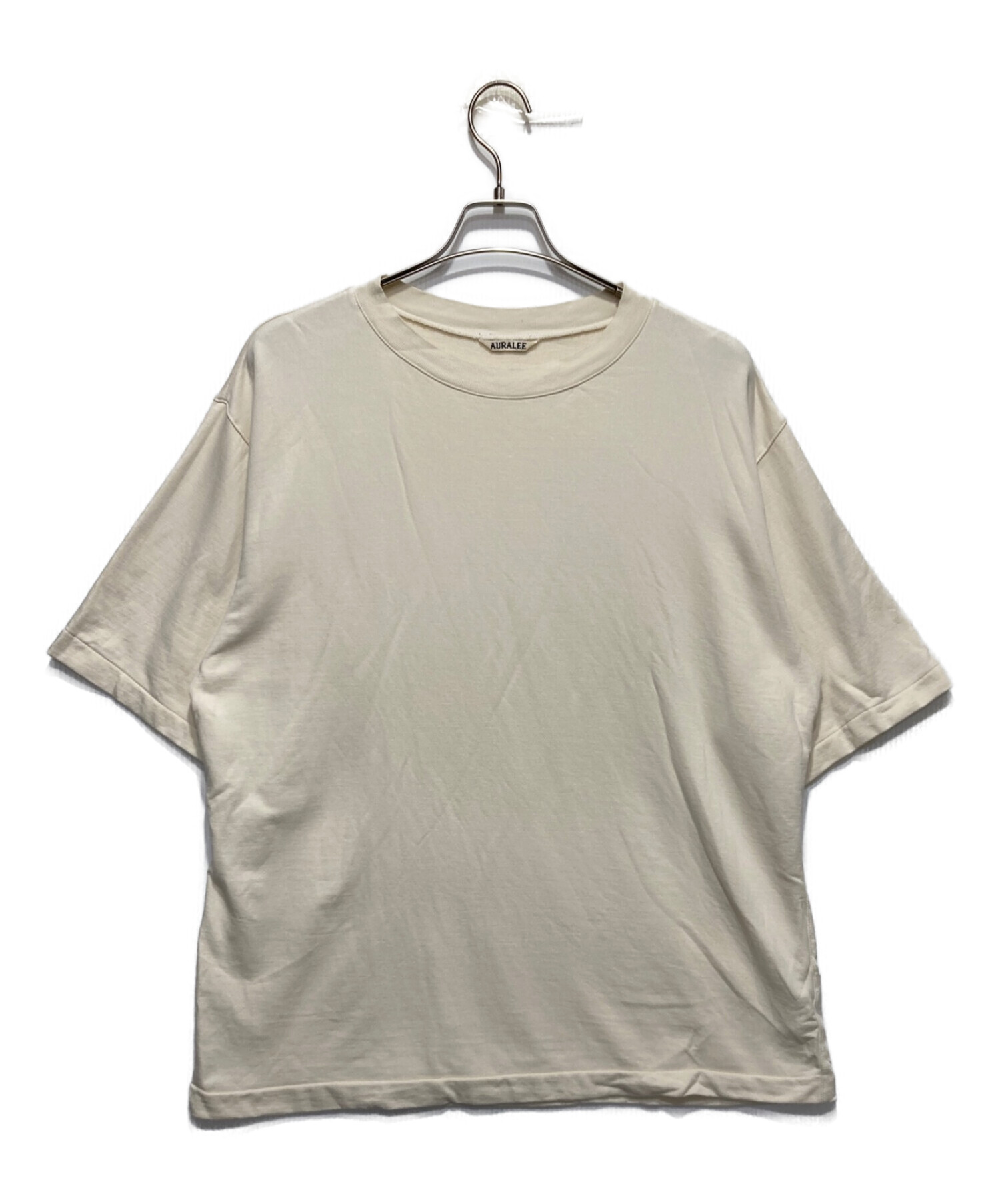AURALEE (オーラリー) スーパー ハイゲージ ナップト スウェット Tシャツ アイボリー サイズ:5