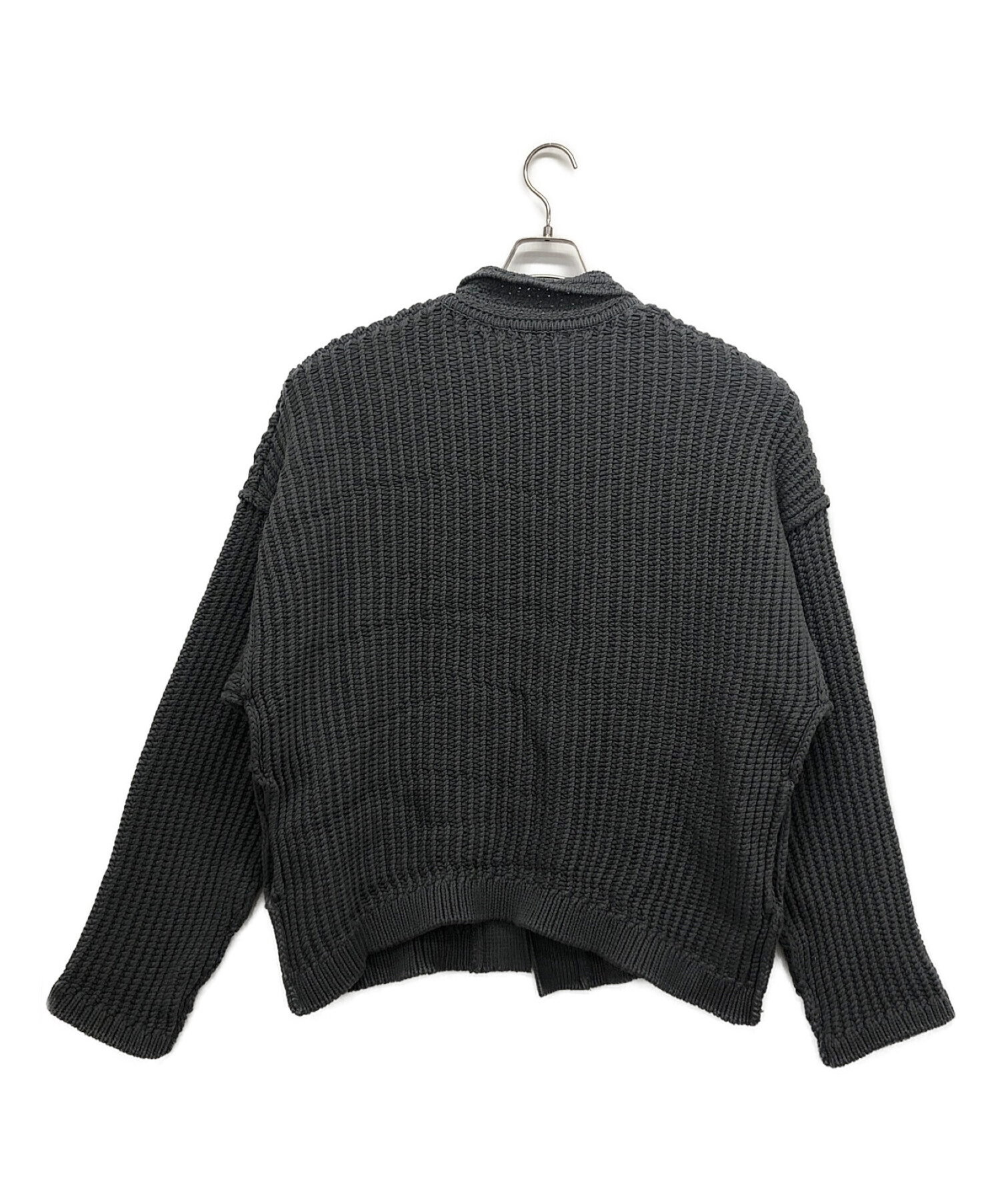 中古・古着通販】LIDnM (リドム) LILY YARN KNIT BLOUSON グレー