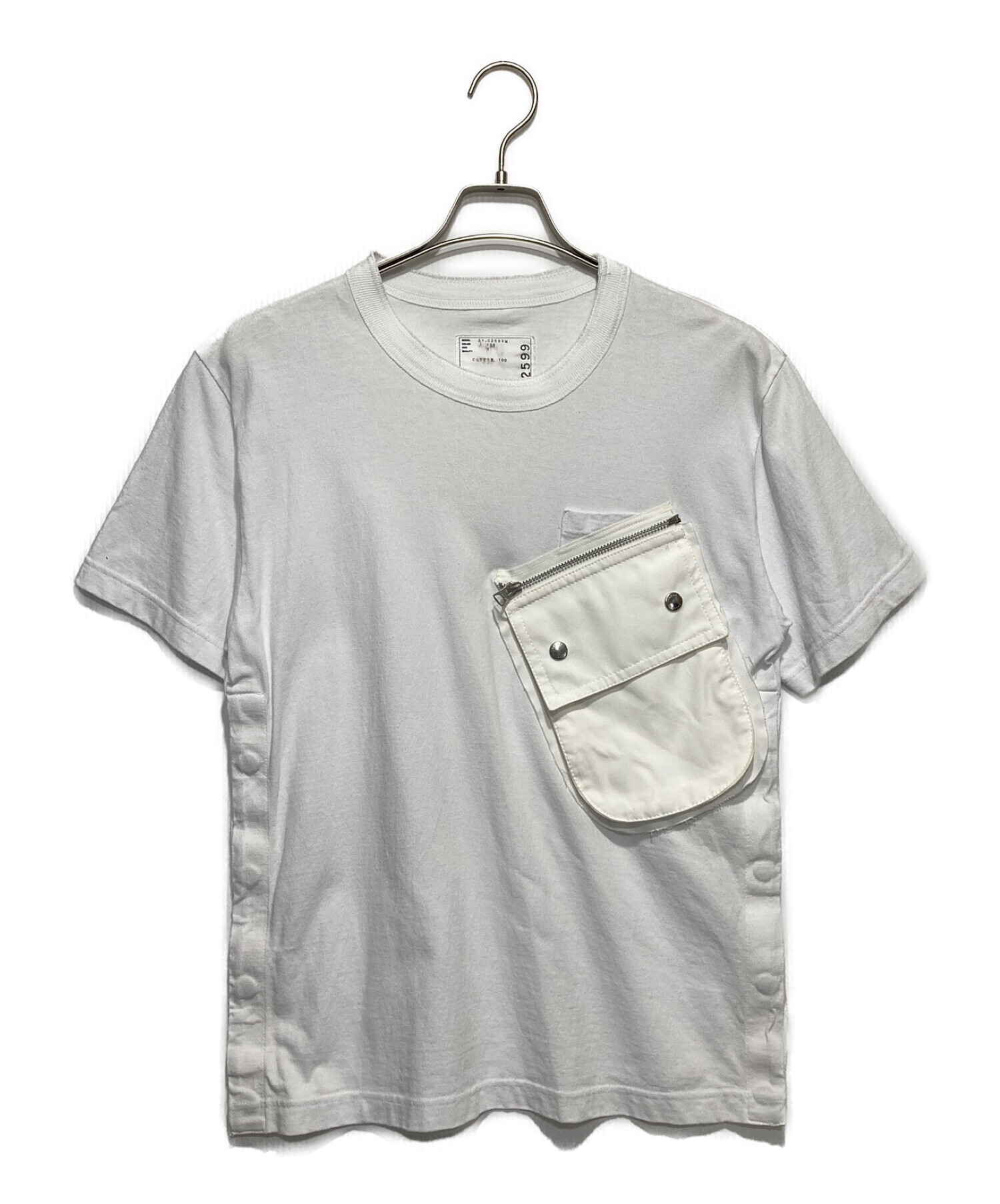 sacai (サカイ) ドッキングポケットTシャツ ホワイト サイズ:1