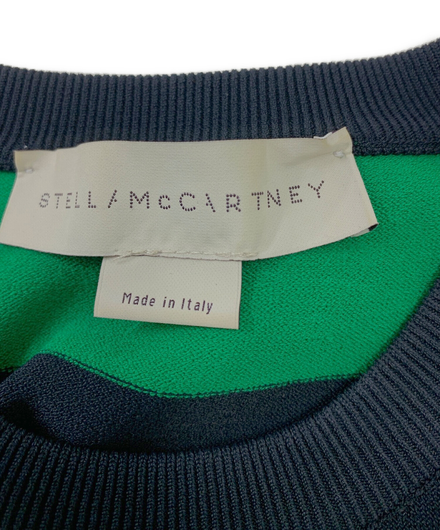 STELLA McCARTNEY (ステラマッカートニー) ボーダーノースリーブワンピース サイズ:34