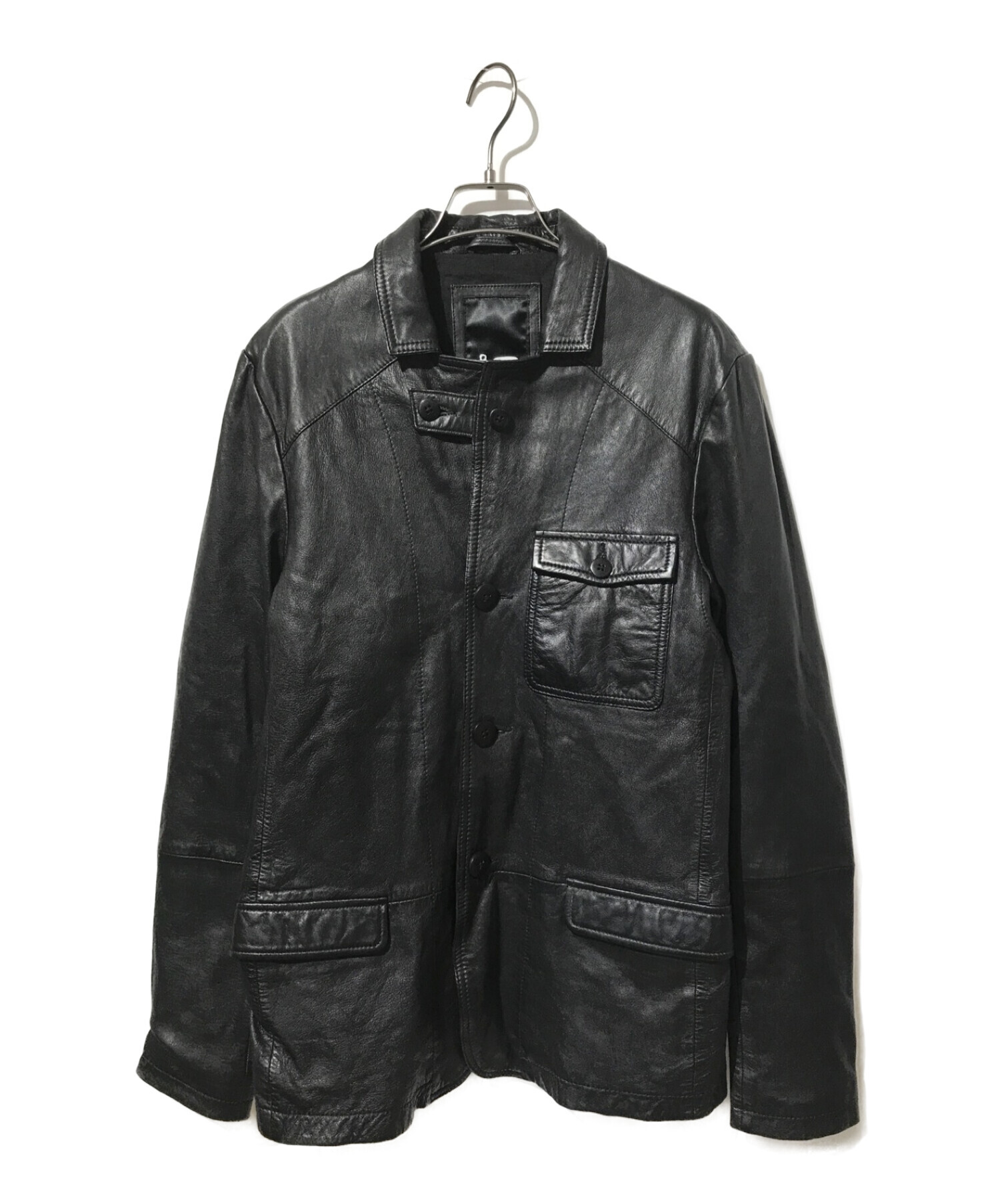 Denham (デンハム) レザージャケット ブラック サイズ:SMALL