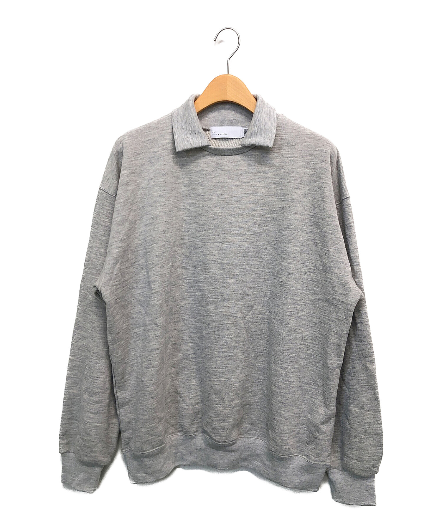 中古・古着通販】SO (ソウ) COLLARED SWEATSHIRT グレー サイズ:L