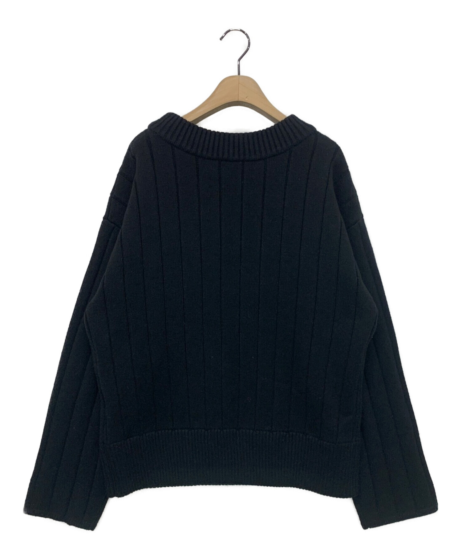 中古・古着通販】EN APARTMENT (エンパートメント) WASHABLE OVER KNIT ブラック サイズ:S｜ブランド・古着通販  トレファク公式【TREFAC FASHION】スマホサイト