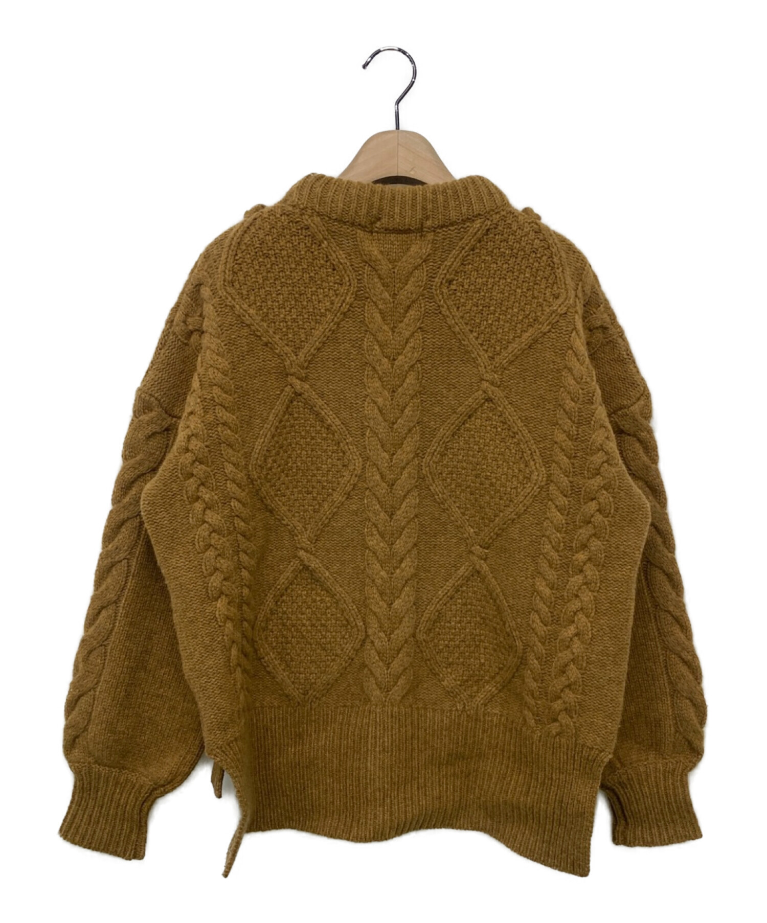 中古・古着通販】CLANE (クラネ) ARGYLE 3D KNIT TOPS ブラウン サイズ ...