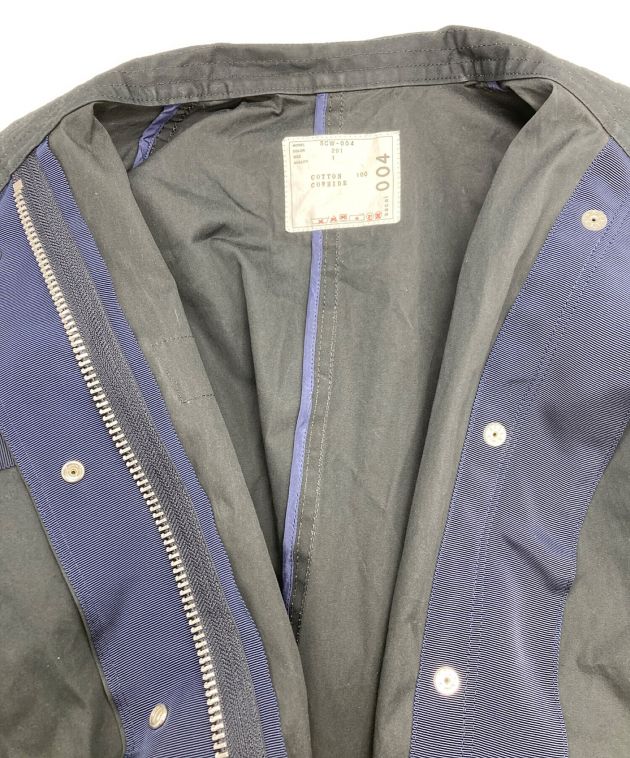 中古・古着通販】sacai (サカイ) オーバーサイズモッズコート ネイビー 