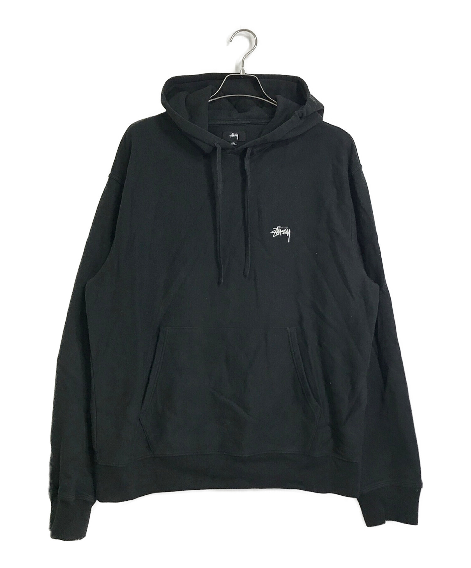 stussy (ステューシー) プルオーバーパーカー ブラック サイズ:XL