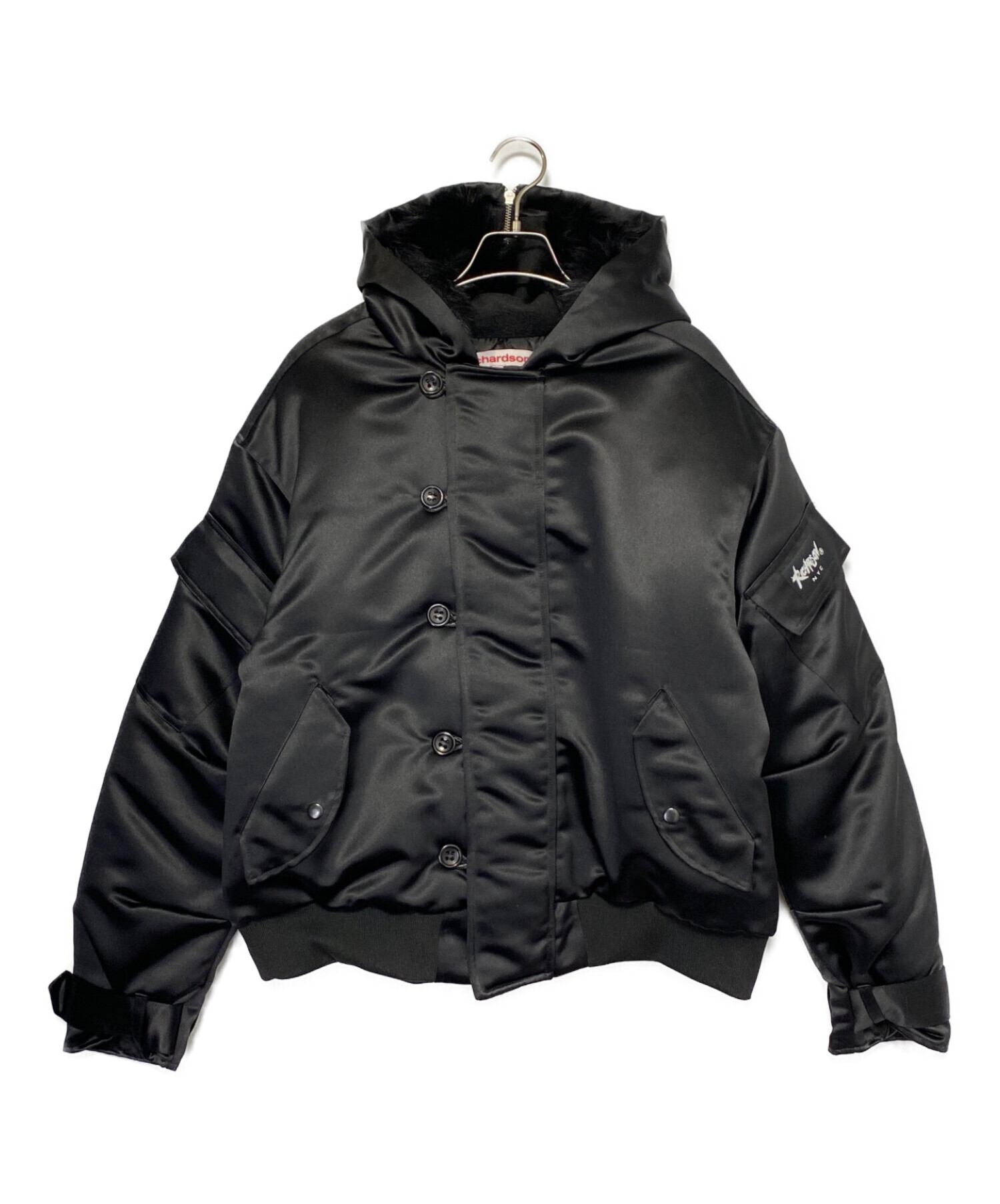 Richardson (リチャードソン) ALL-WEATHER HOODED BOMBER JACKET ブラック サイズ:L