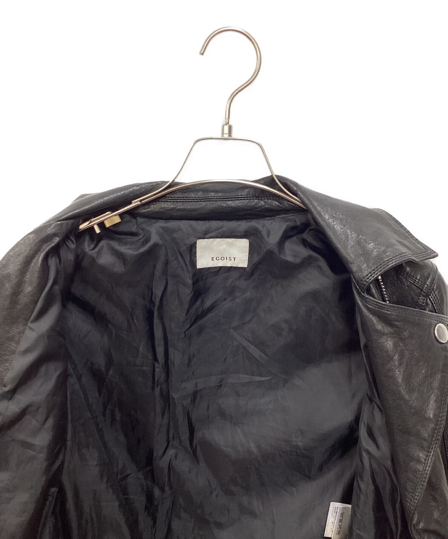 EGOIST (エゴイスト) レザーライダースジャケット ブラック サイズ:SIZE 1