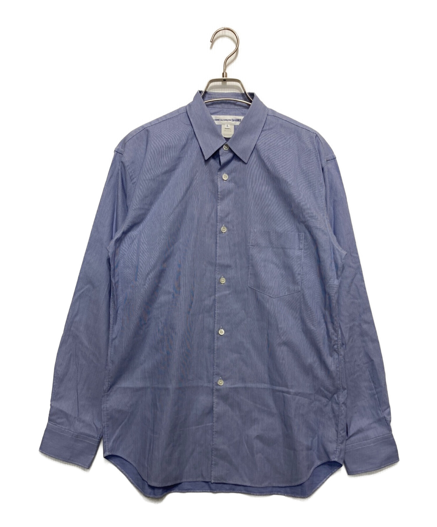 COMME des GARCONS SHIRT (コムデギャルソンシャツ) ストライプシャツ ブルー サイズ:S