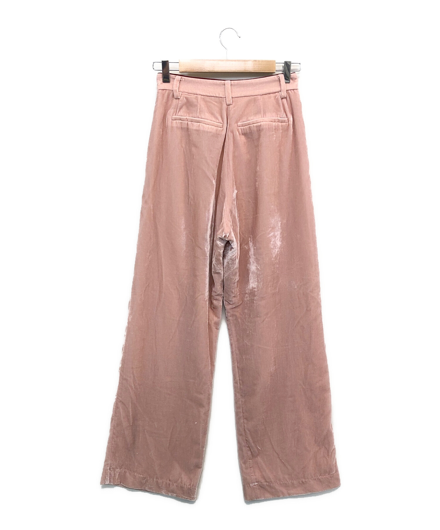 CLANE (クラネ) COLOR LINE VELOR PANTS ピンク サイズ:2