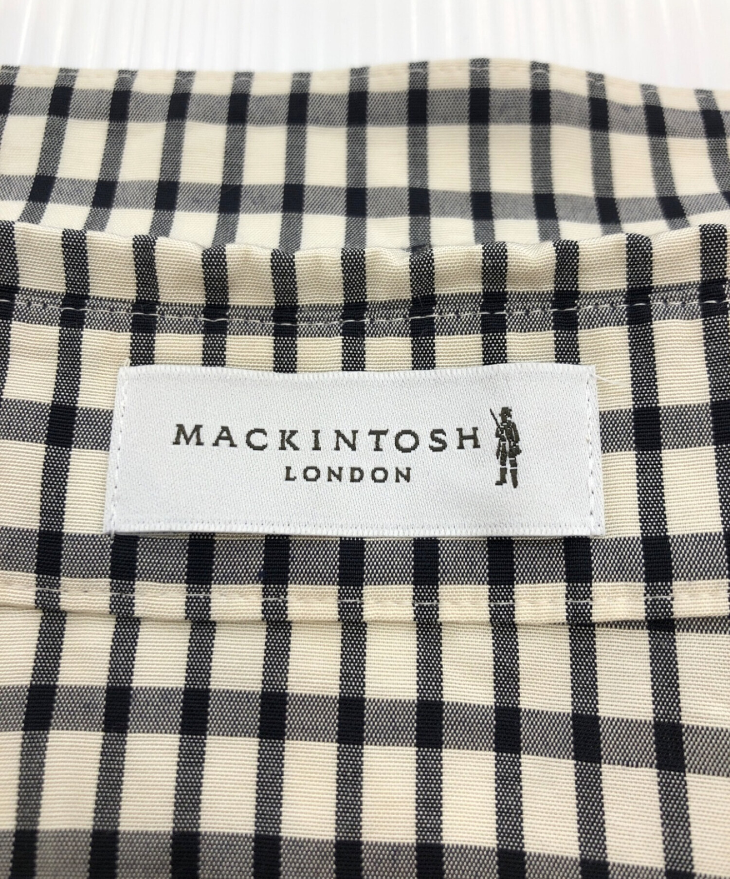 MACKINTOSH LONDON (マッキントッシュ ロンドン) タンブラーチェックワンピース アイボリー サイズ:40