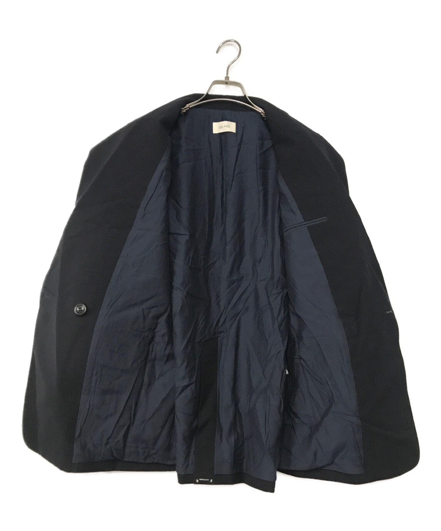 DES PRES (デ プレ) ハードウールオックスフォードダブルブレストジャケット ネイビー サイズ:F