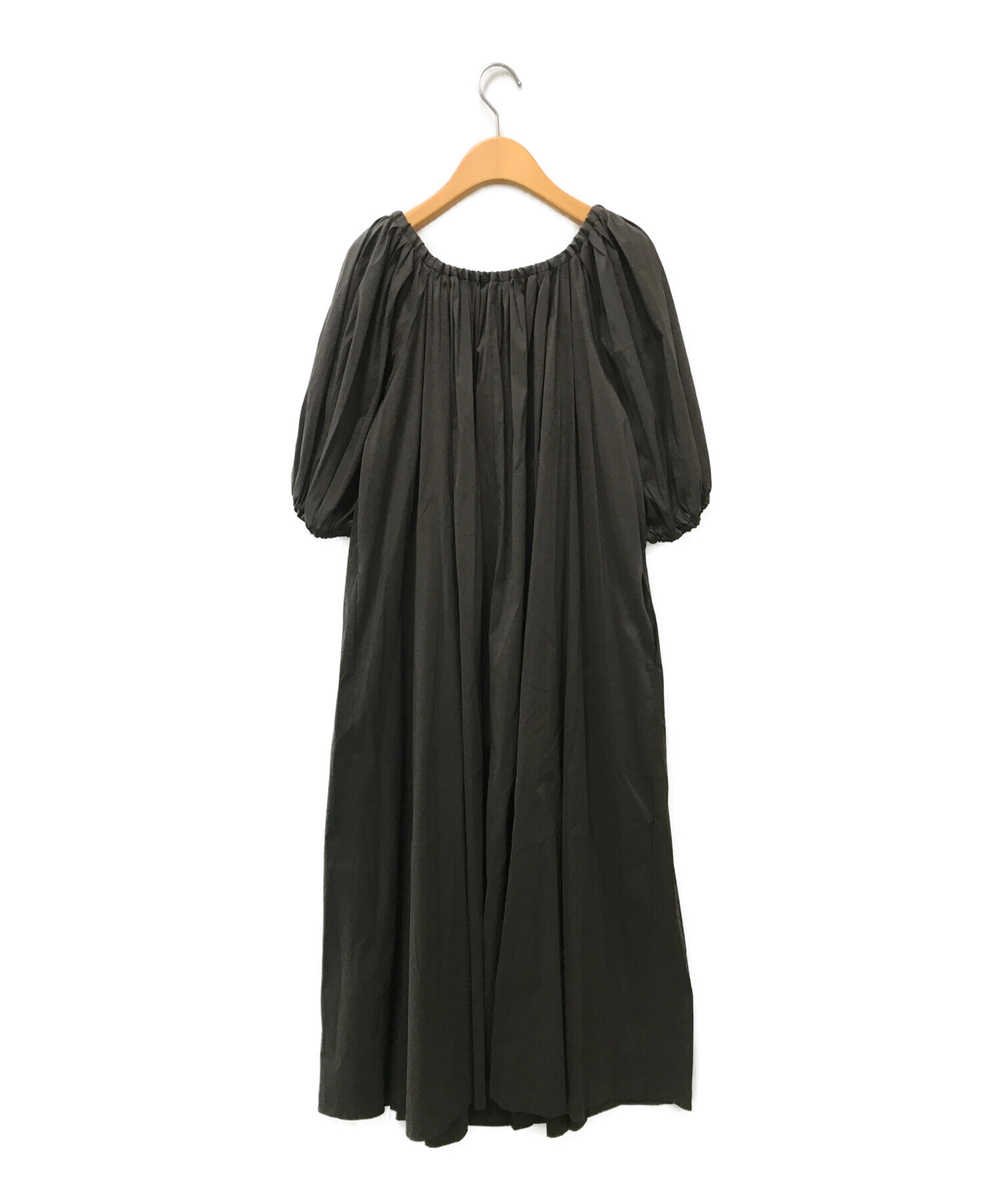 Uhr (ウーア) Puff Sleeve Off shoulder Dress ブラウン サイズ:36