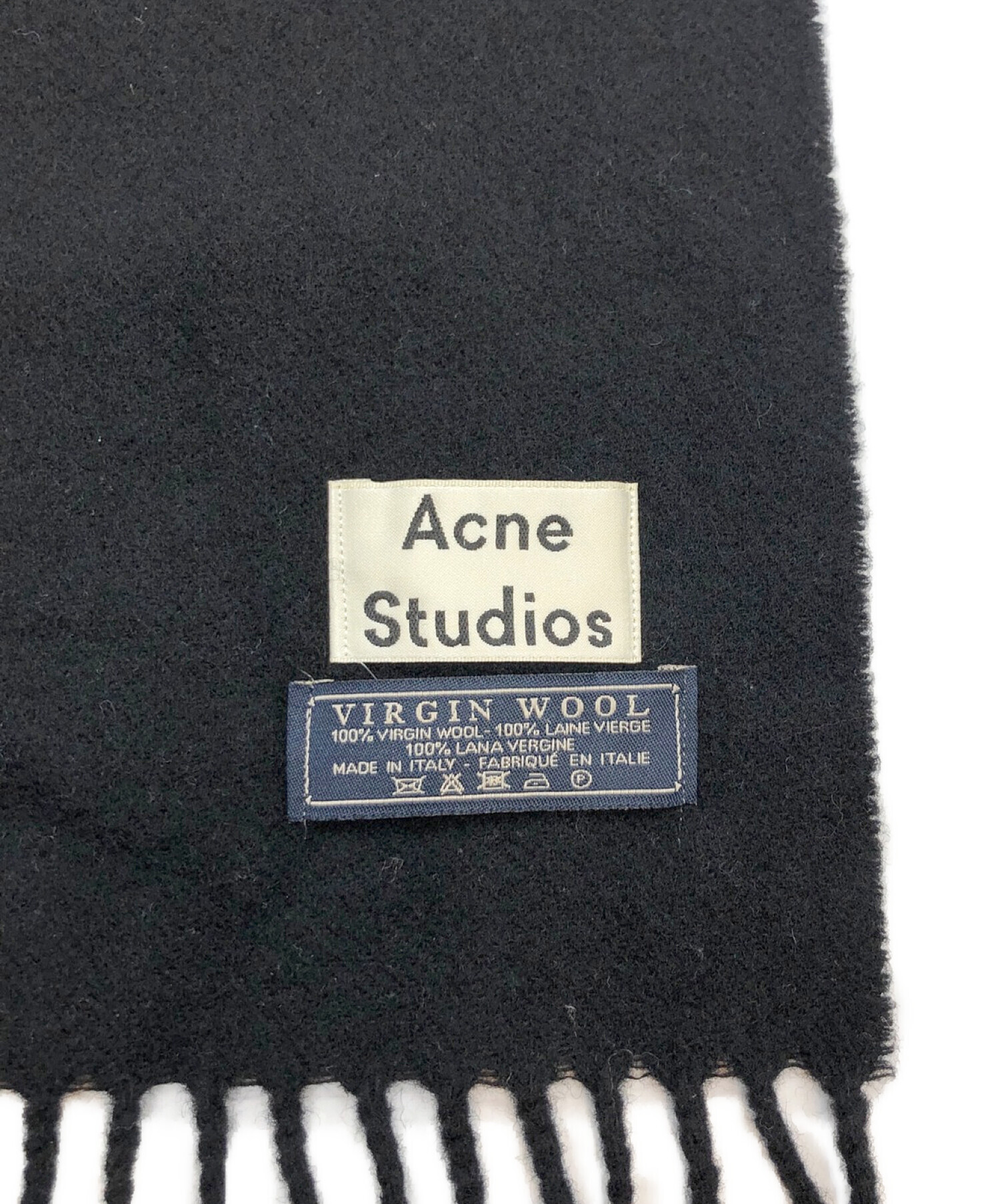 Acne studios (アクネストゥディオズ) 大判ウールストール ブラック