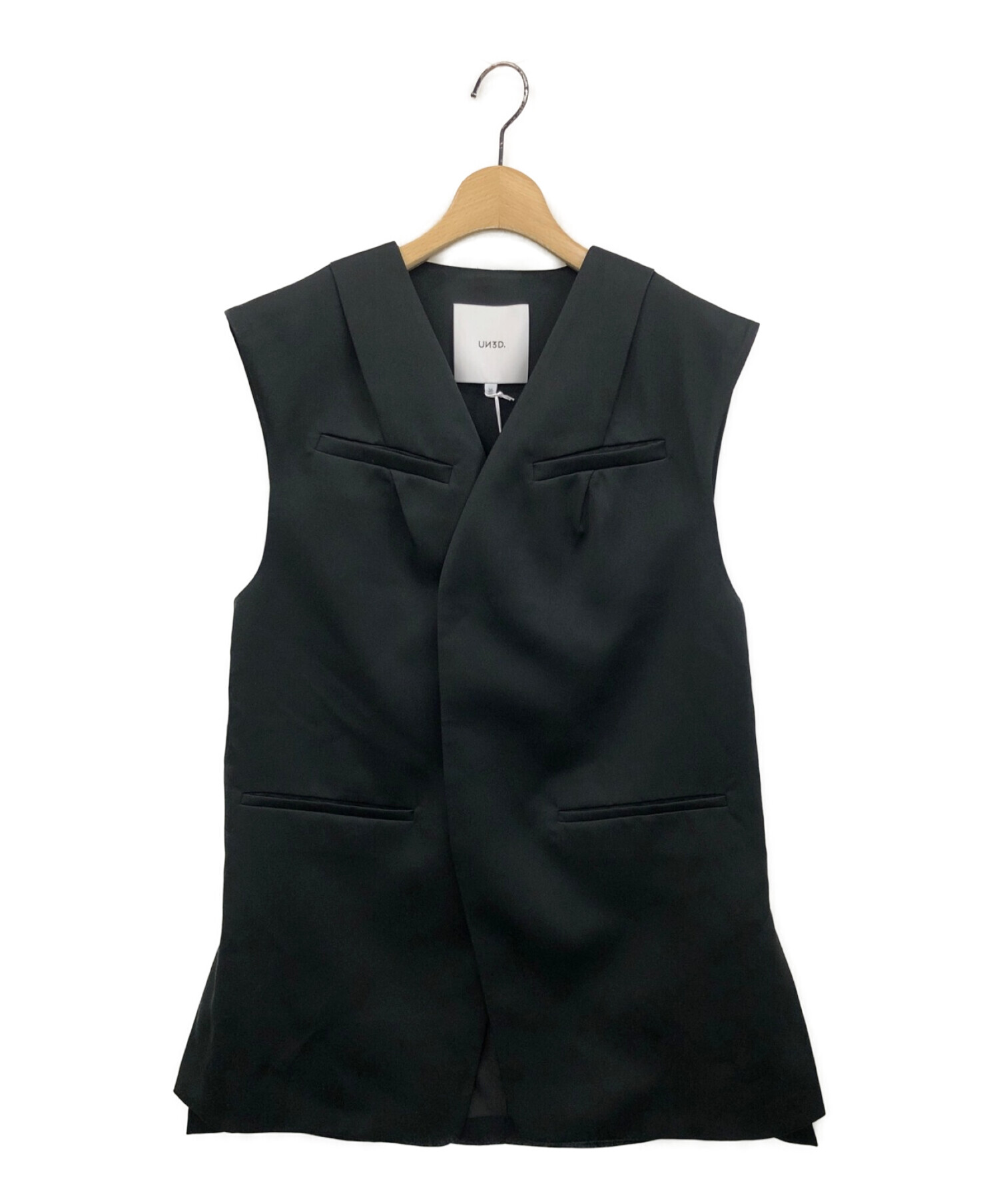 中古・古着通販】UN3D. (アンスリード) SATIN VEST ブラック サイズ:36｜ブランド・古着通販 トレファク公式【TREFAC  FASHION】スマホサイト