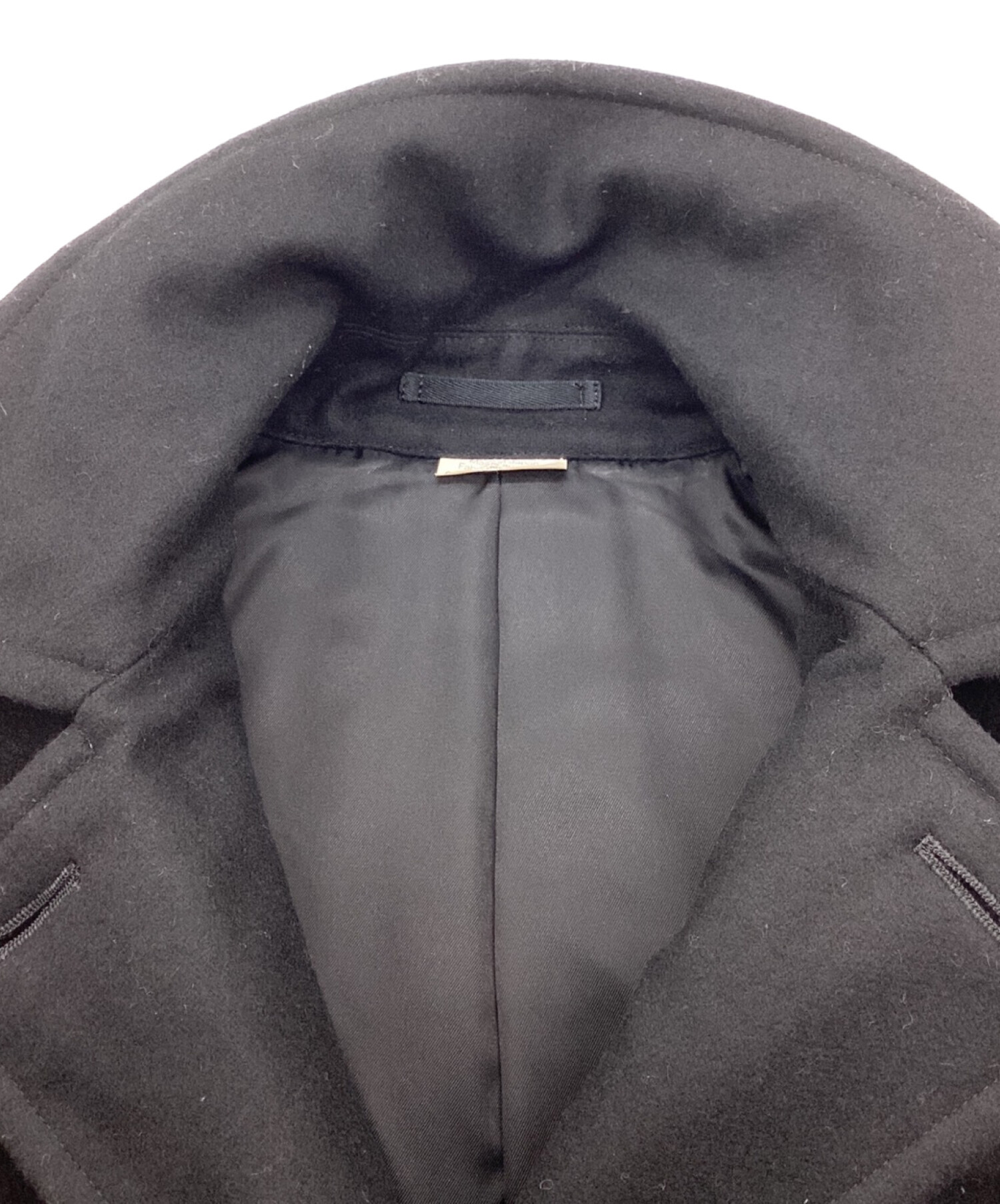COMME des GARCONS HOMME PLUS (コムデギャルソンオムプリュス) デザインコート　ダッフルコート　 トグルドッキングミドルフーデッドコート ブラック サイズ:XS