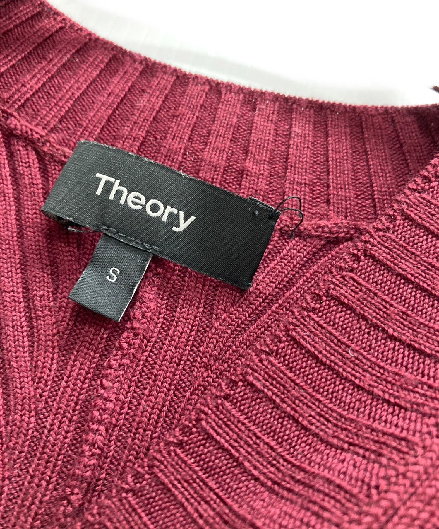 中古・古着通販】theory (セオリー) ニットワンピース ボルドー サイズ