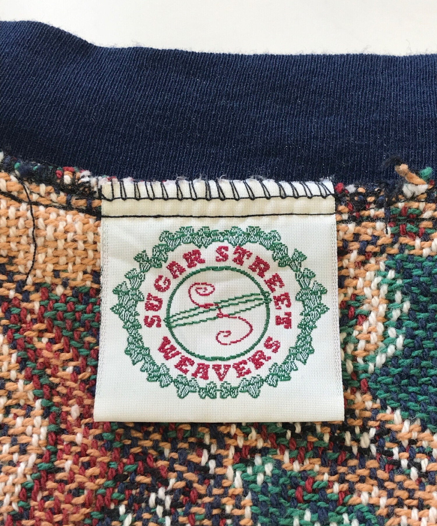 SUGAR STREET WEAVERS (シュガーストリートウェーバーズ) [古着]ゴブラン織コットンプルオーバー レッド サイズ:ONE SIZE