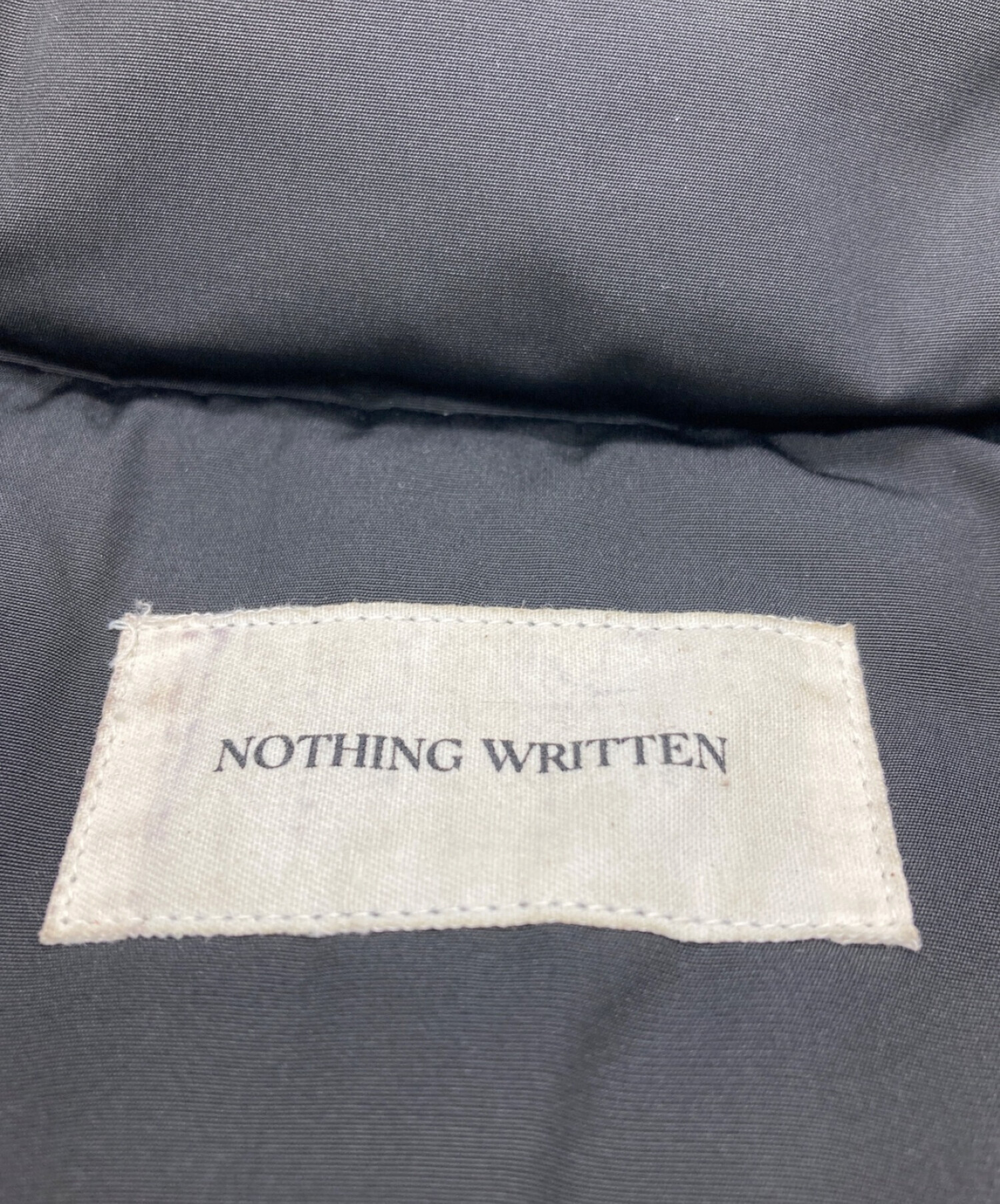 NOTHING WRITTEN (ナッシングリトゥン) ダウンジャケット ブラック サイズ:記載なし