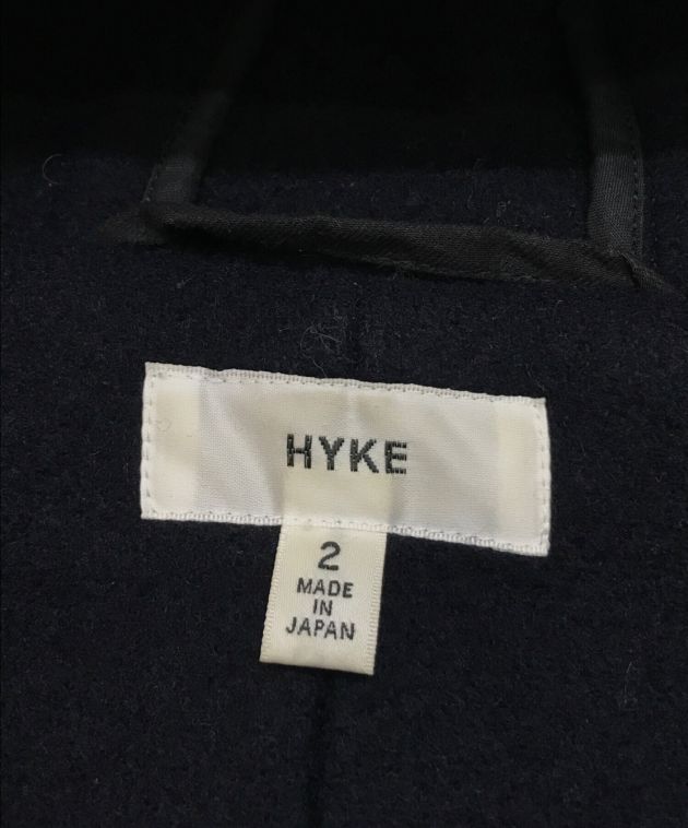 中古・古着通販】HYKE (ハイク) ロングダッフルコート ネイビー サイズ ...