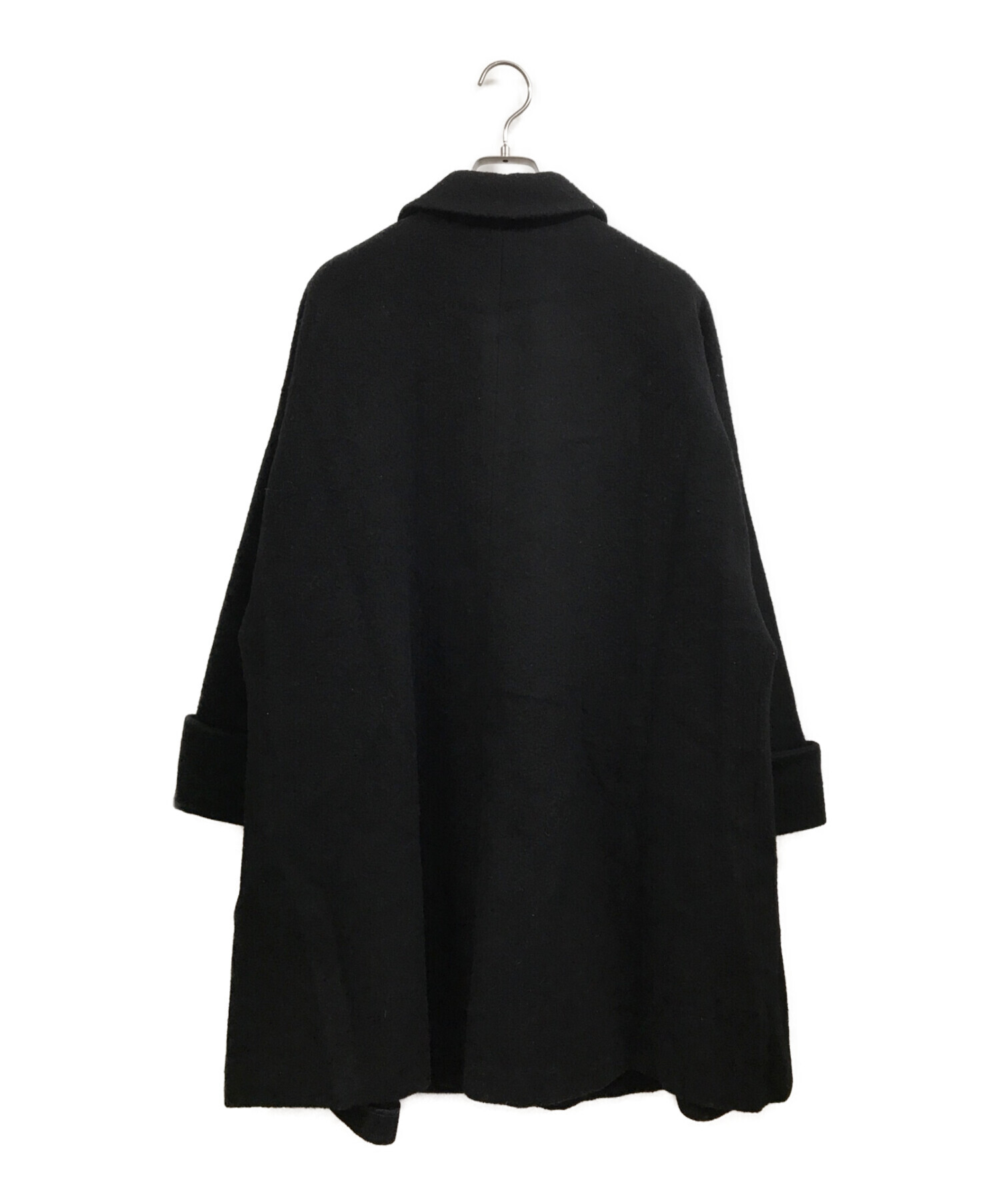 ROBE DE CHAMBRE COMME DES GARCONS (ローブドシャンブル コムデギャルソン) ウールステンカラーコート ブラック  サイズ:表記無し