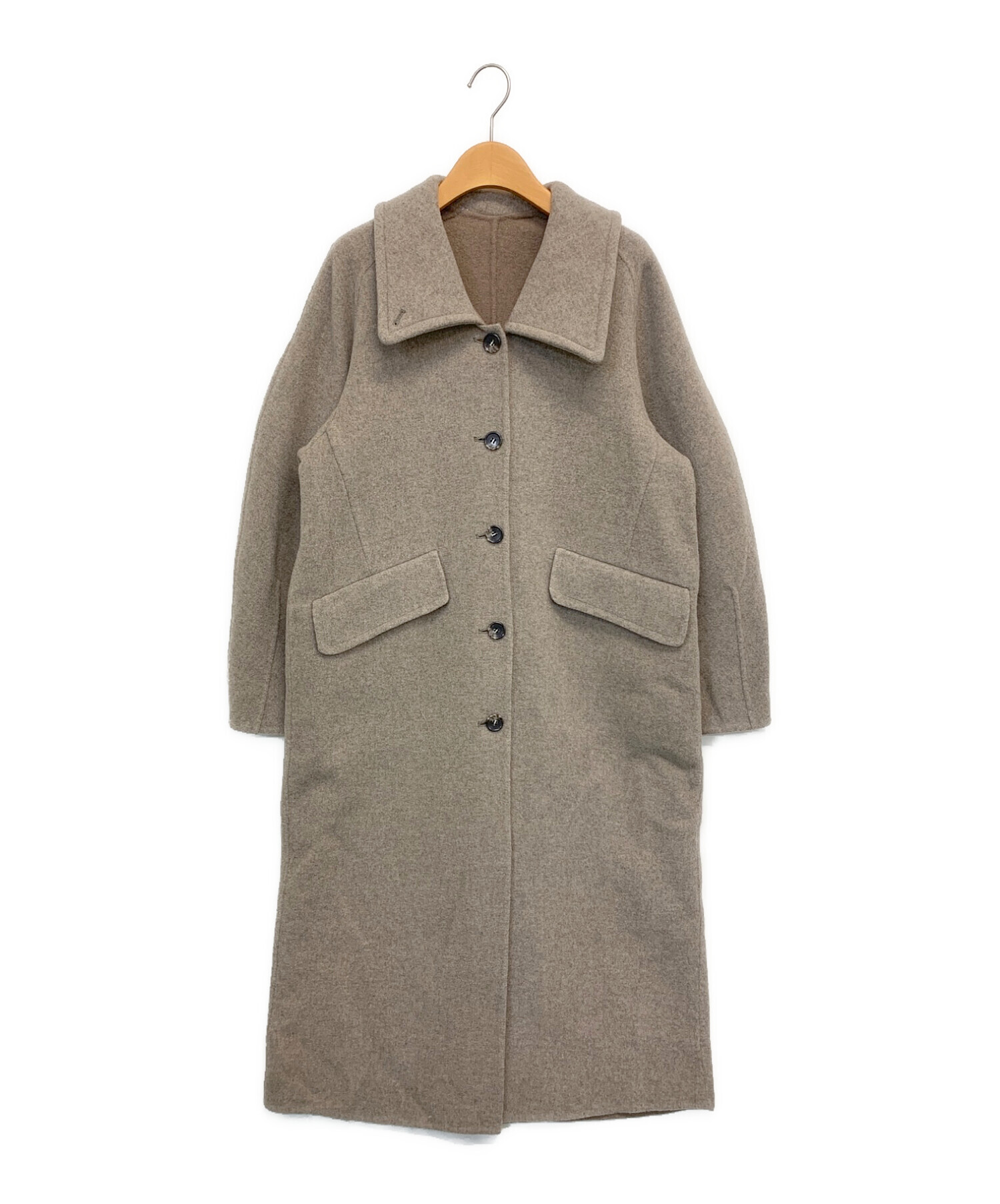 CLANE (クラネ) ARCH SLEEVE REVER COAT ブラウン サイズ:2