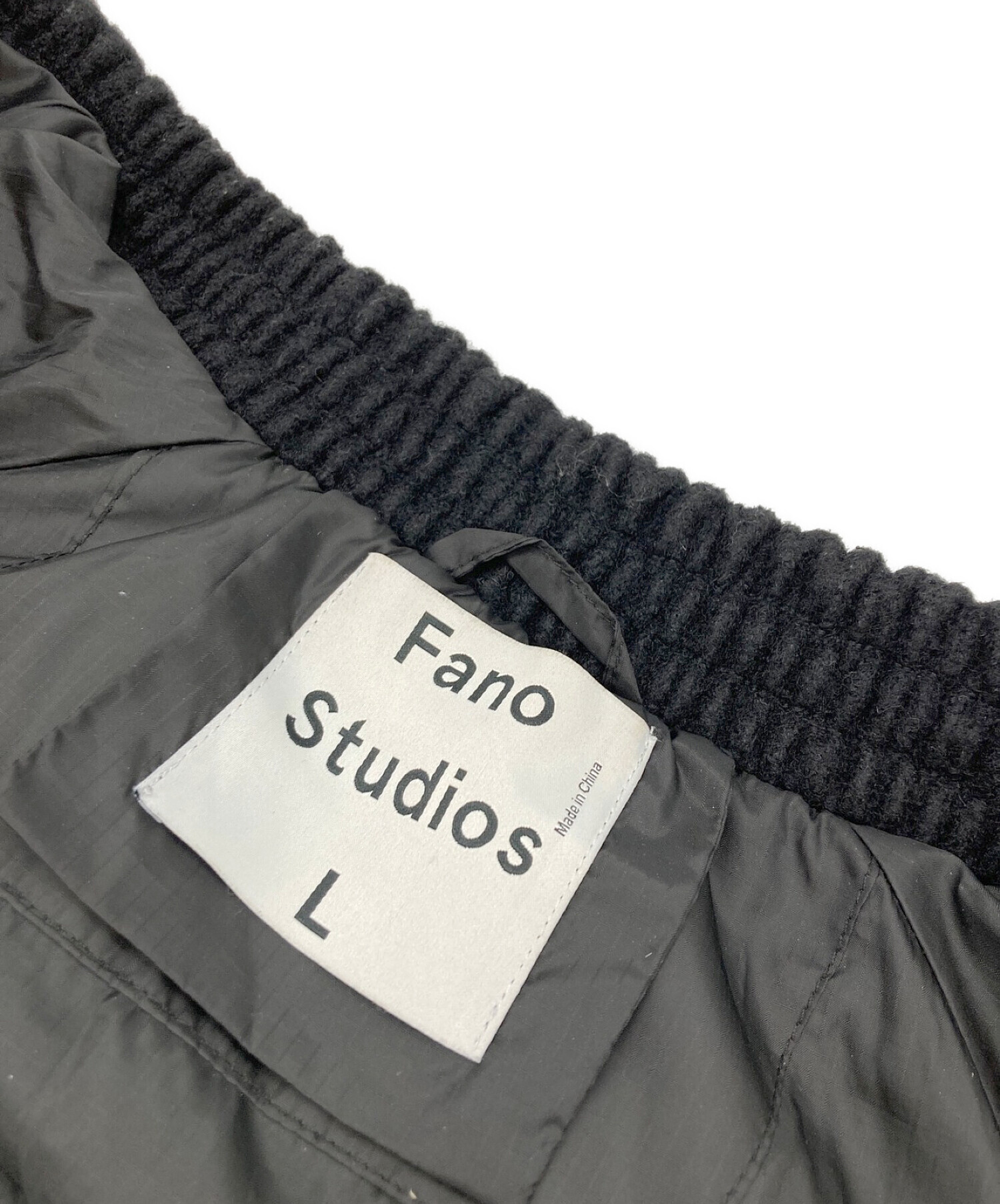 Fano Studios (ファノストゥディオズ) オーバーサイズダウンジャケット ブラック サイズ:L