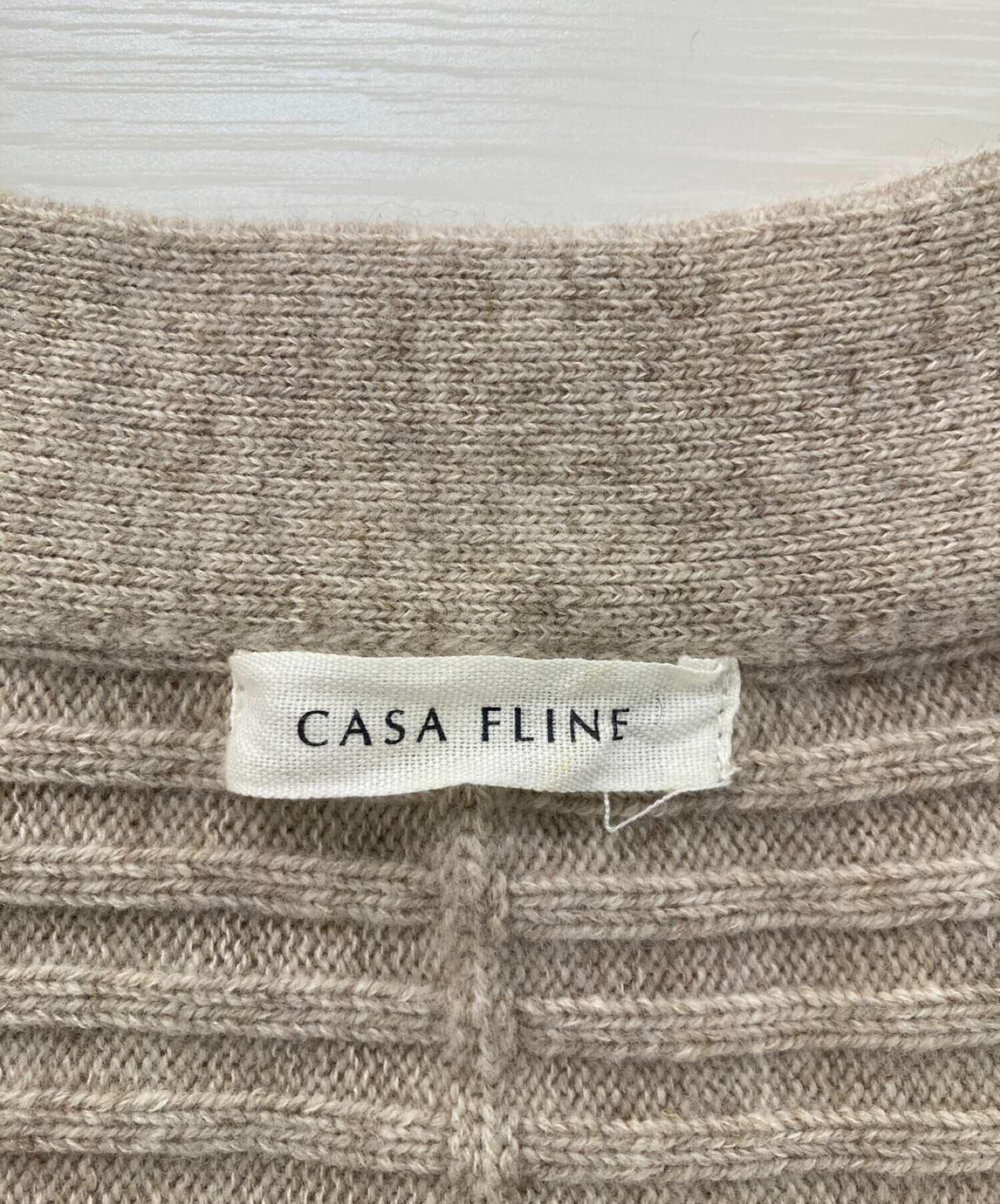 CASA FLINE (カーサフライン) ショートカーデセットニットワンピース ベージュ サイズ:F