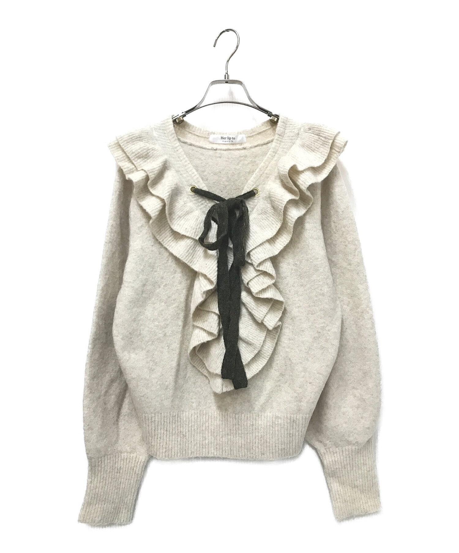 herlipto Lace Up Wool-blend Pullover - ニット