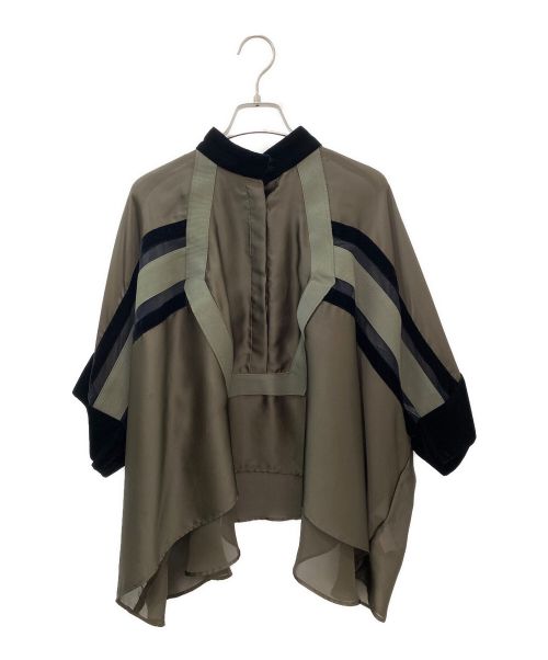 中古・古着通販】sacai (サカイ) KIMONOスリーブブラウス カーキ