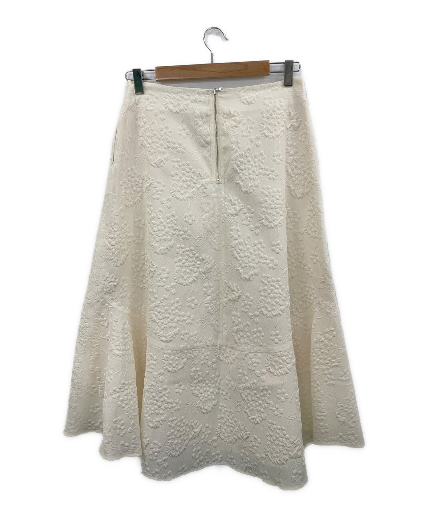 VERMEIL par iena (ヴェルメイユ パー イエナ) ジャガードペプラムスカート ホワイト サイズ:40
