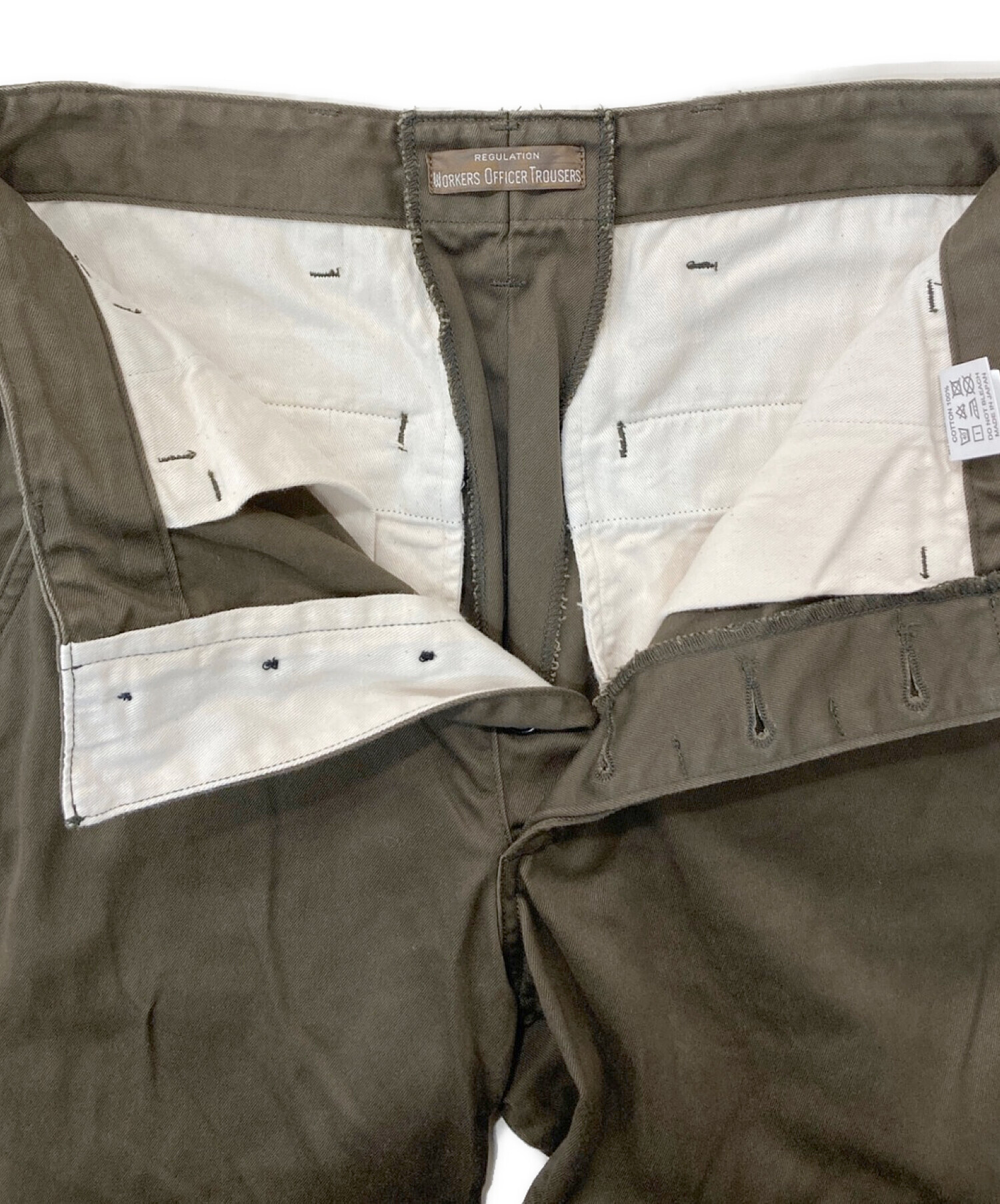 WORKERS (ワーカーズ) Officer Trousers カーキ サイズ:W30