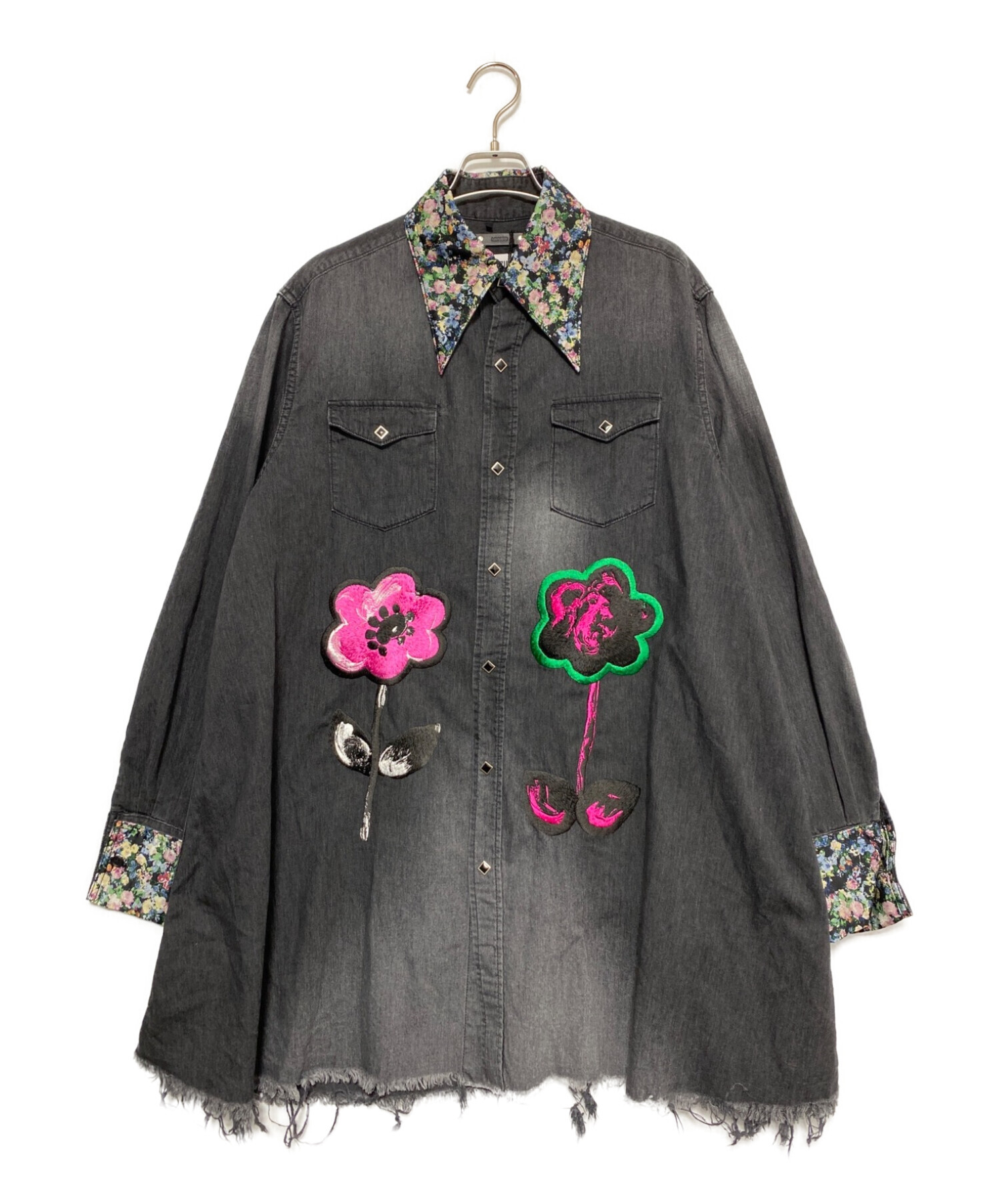 KIDILL (キディル) MINEDENIM (マインデニム) HIPPIE DENIM SHIRT ブラック サイズ:44