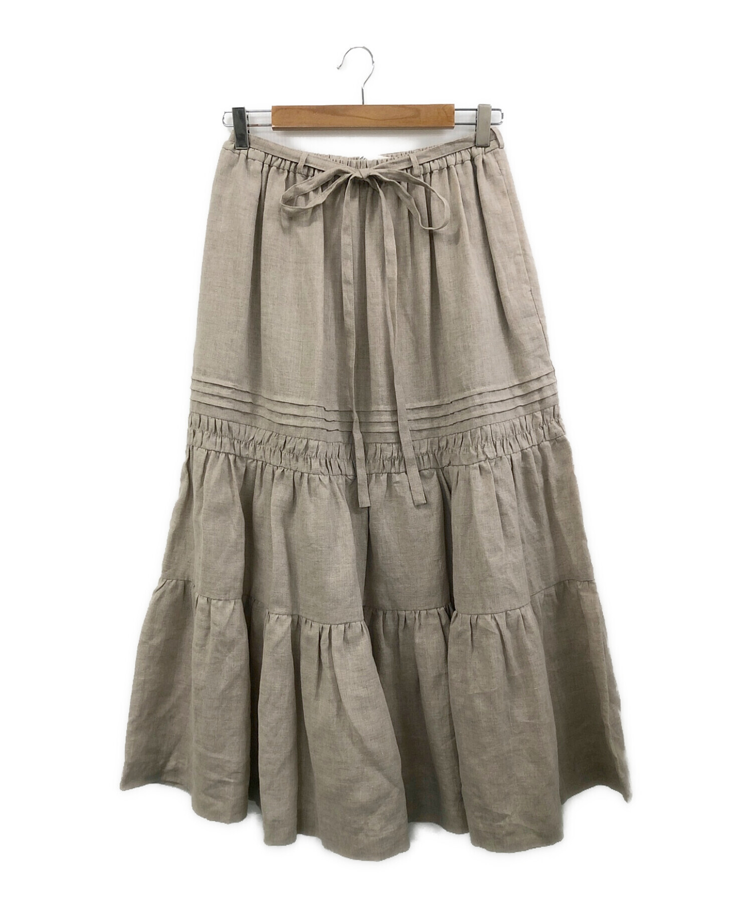 bilitis dix-sept ans (ビリティスディセッタン) Linen Tiered Skirt ベージュ サイズ:36