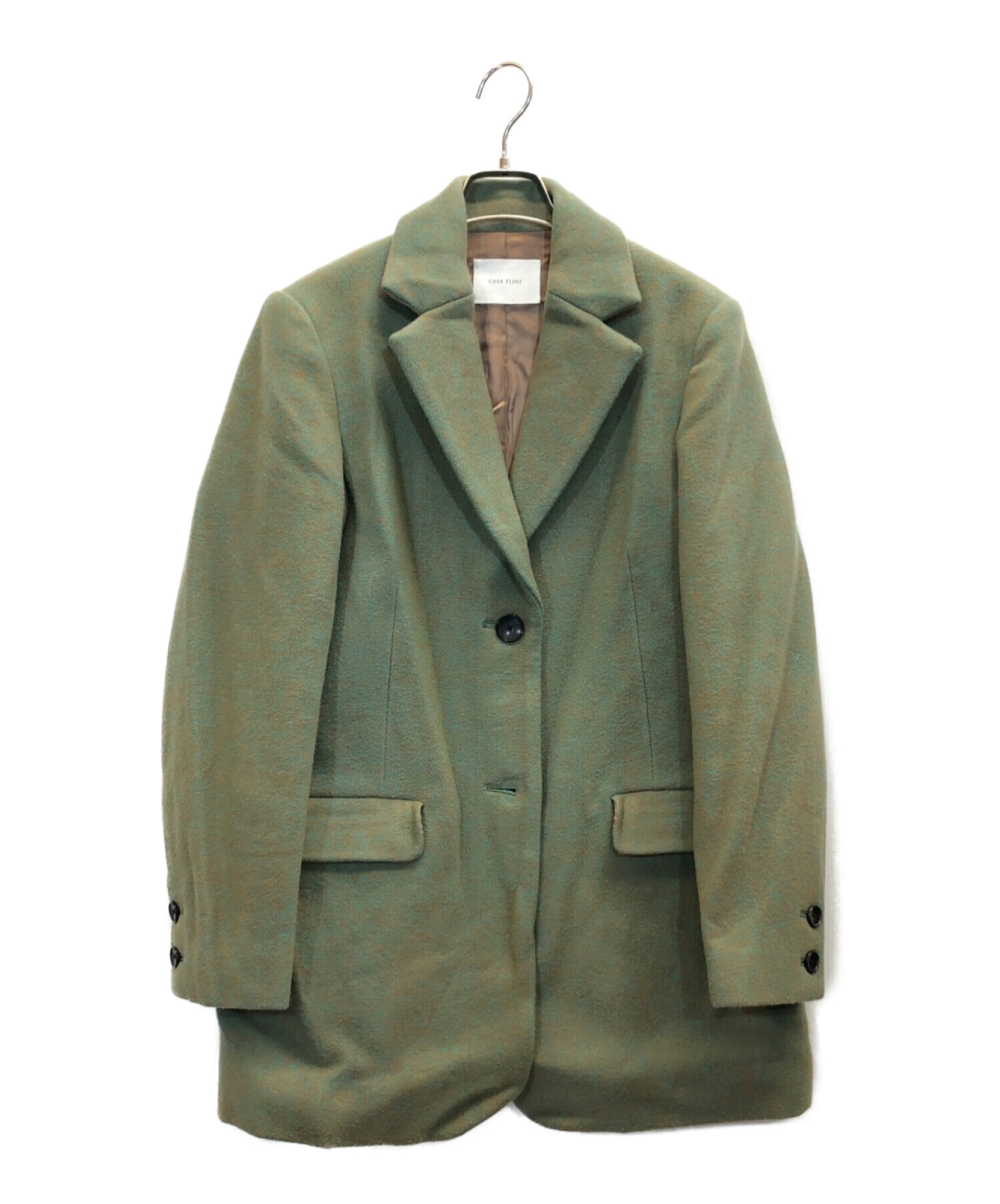 CASA FLINE (カーサフライン) ミックスウールジャケットコート グリーン サイズ:FREE