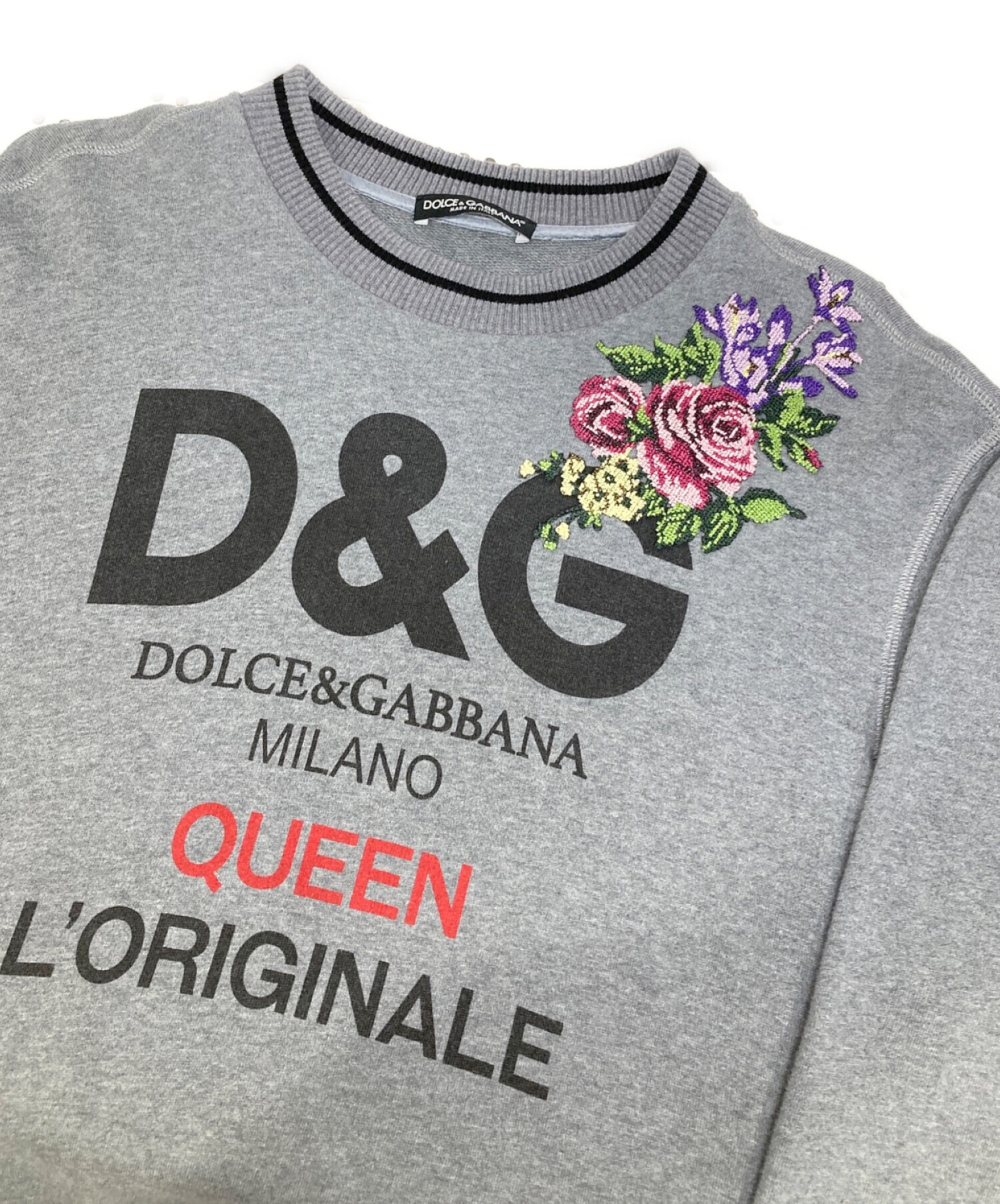 中古・古着通販】DOLCE & GABBANA (ドルチェ＆ガッバーナ) ローズ刺繍